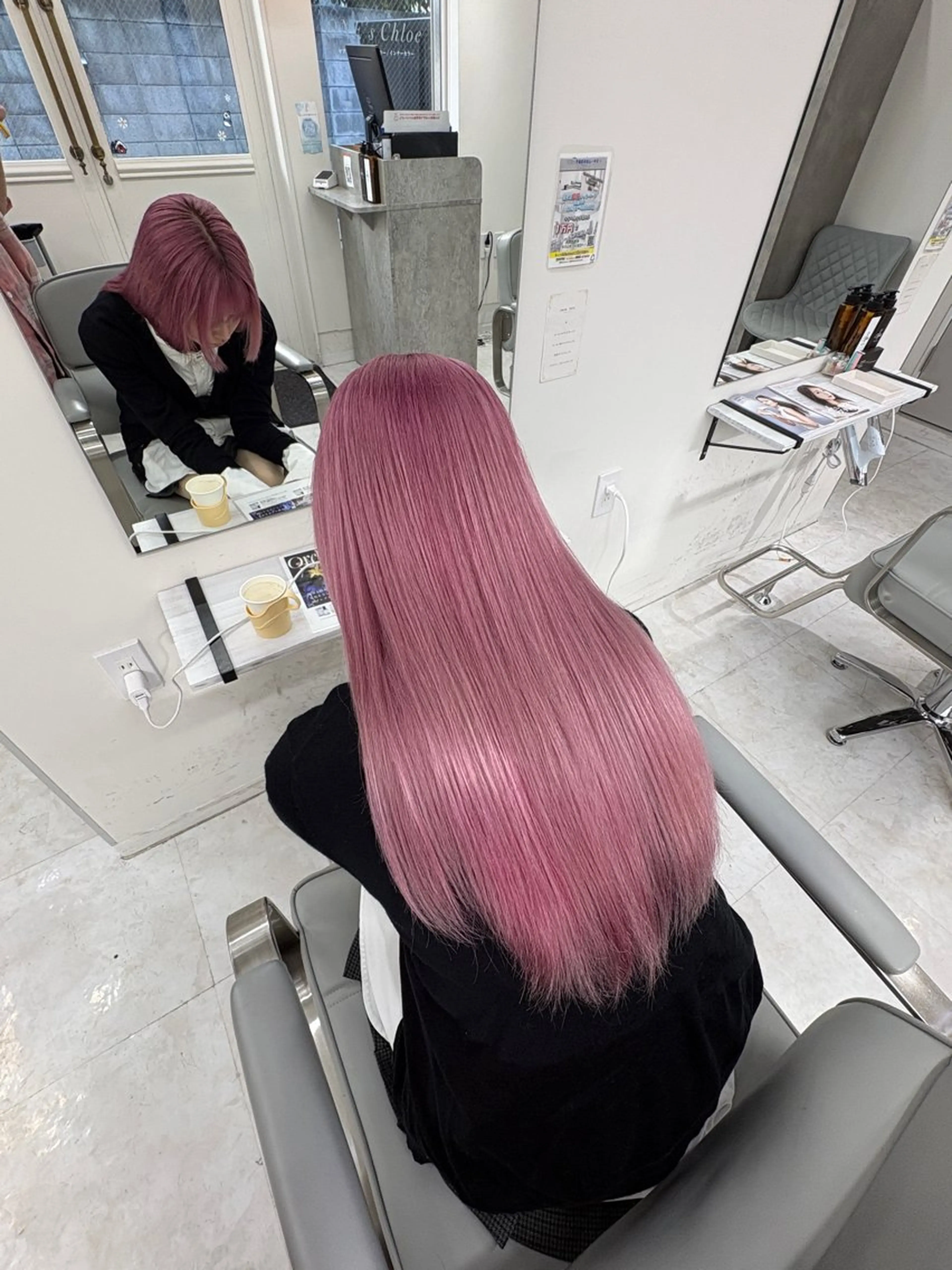 セミロング カラー アッシュ アッシュグレー ベージュカラー ブリーチ ブロンド カット ヘアカラー トリートメント 【美髪ハイトーン】 髪質改善/大和🎀のヘアスタイル