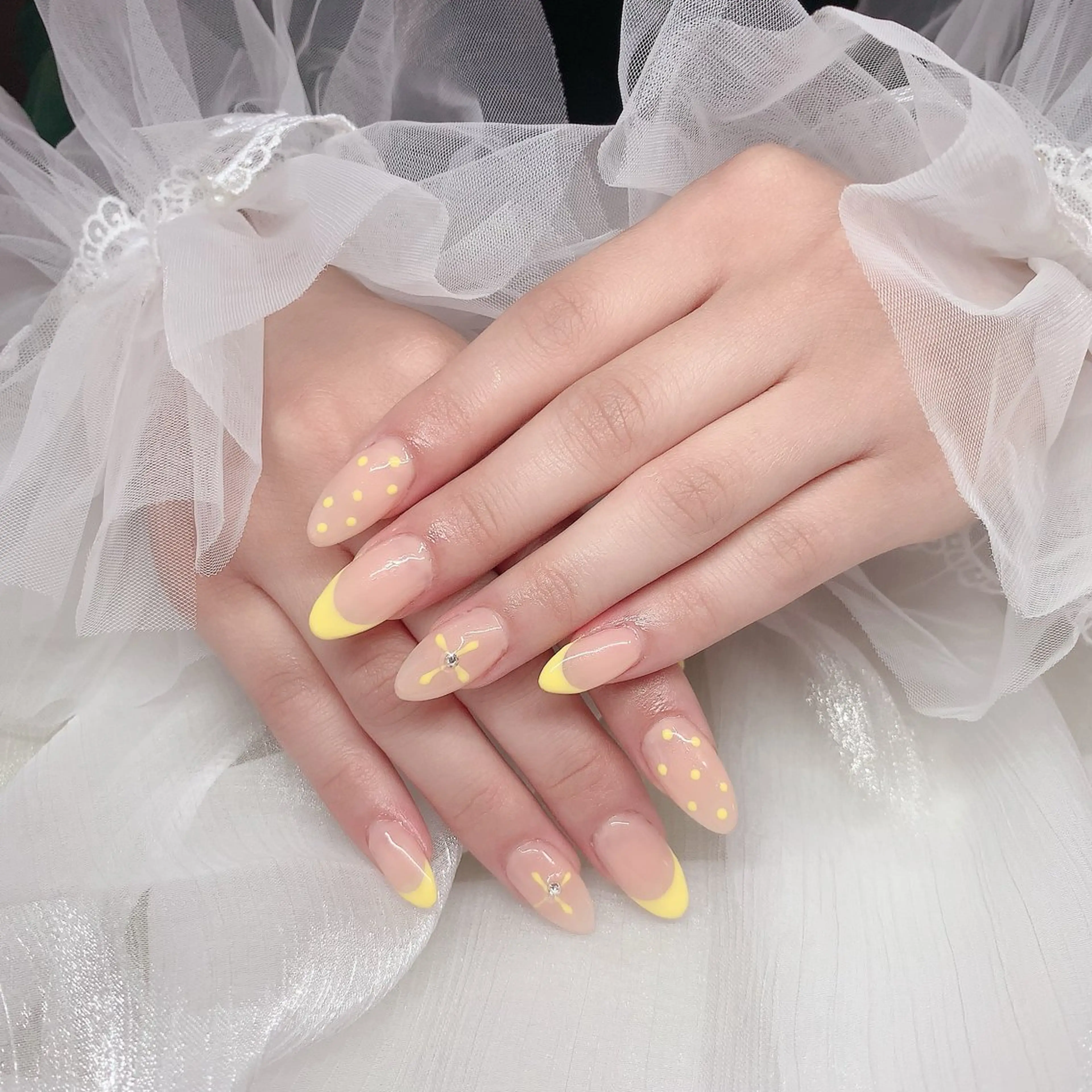 ネイル シンプルネイル ストーンネイル ハンドネイル 禅 Zen nailのネイルデザイン