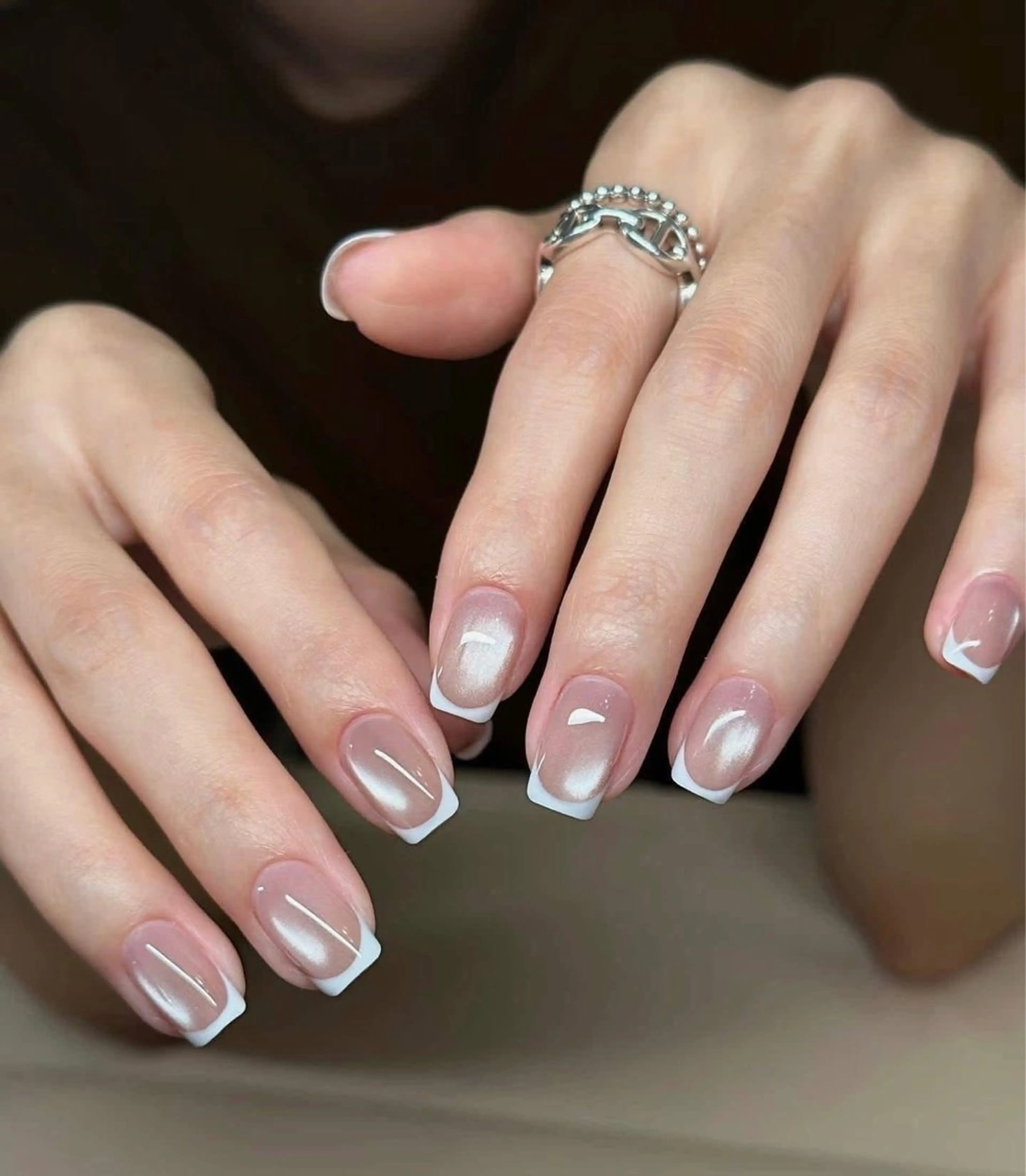 🩷マグネット＋フレンチネイル❣️の写真