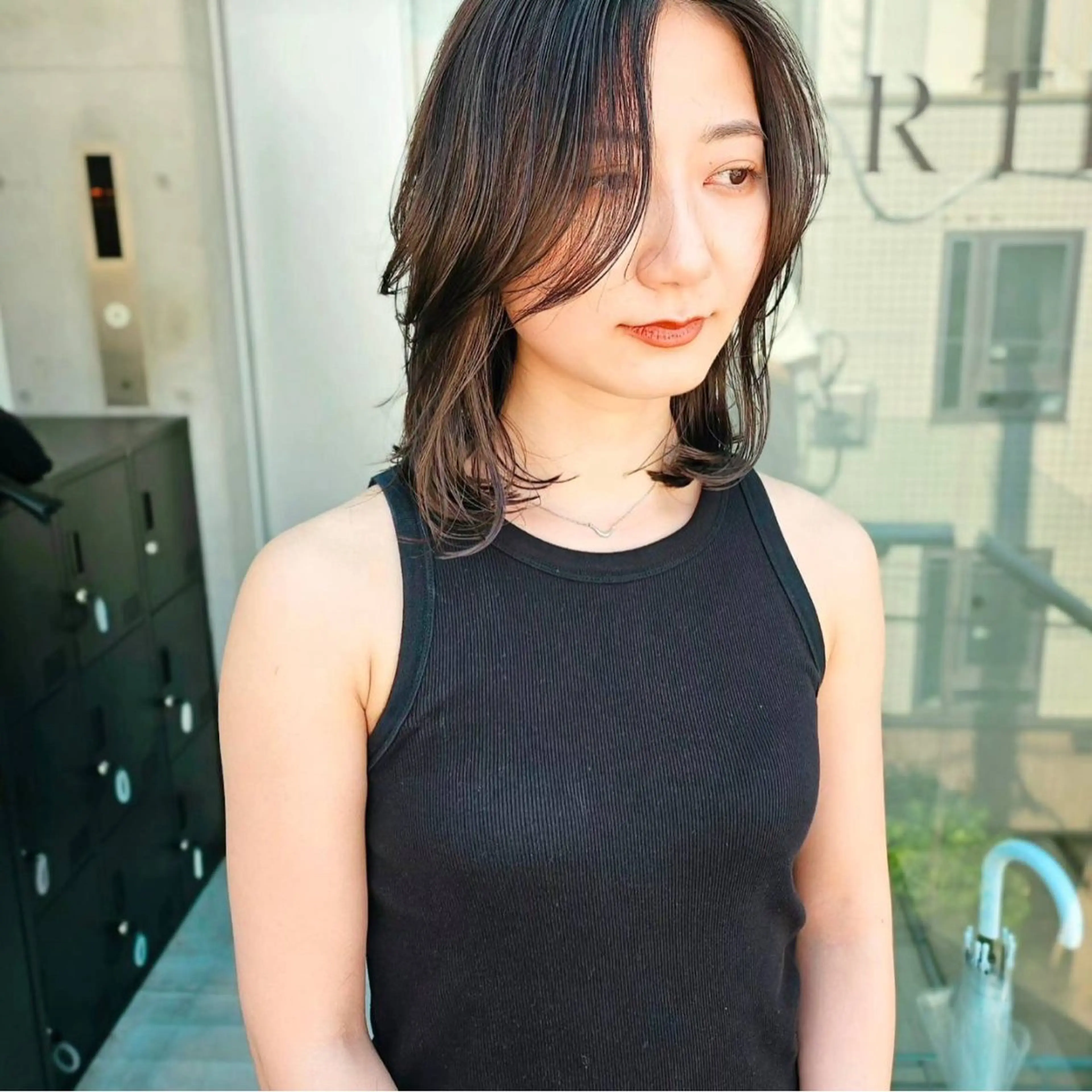 ミディアム カラー ミディアムレイヤー レイヤーカット カット ヘアカラー トリートメント ✨透明感/艶カラー ナチュラル特化✨/涼のヘアスタイル