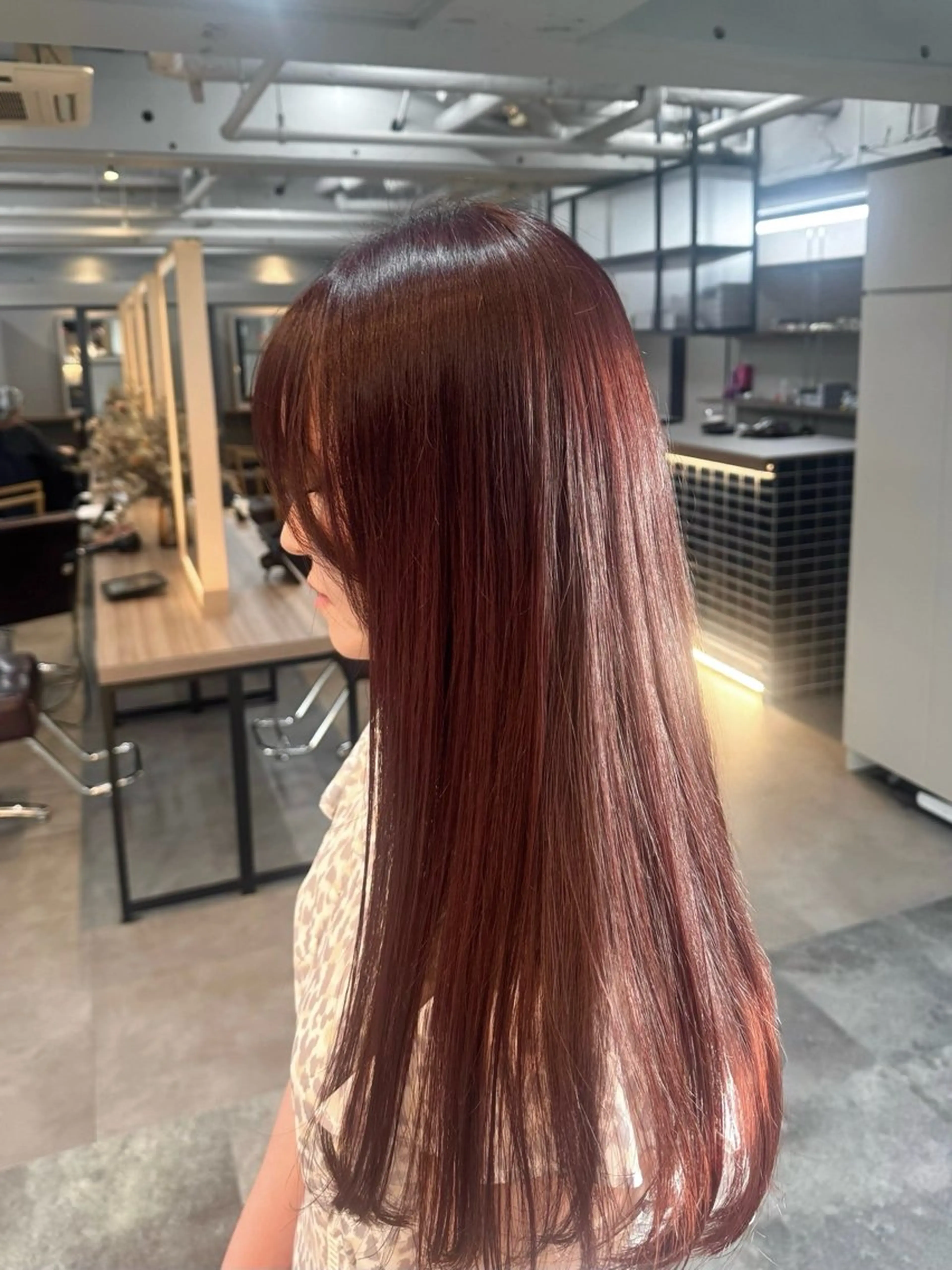 セミロング カラー ブラウンカラー ピンクカラー ピンクブラウン カット ヘアカラー トリートメント 髪質改善/レイヤー/ 🐣kokoro🌸のヘアスタイル