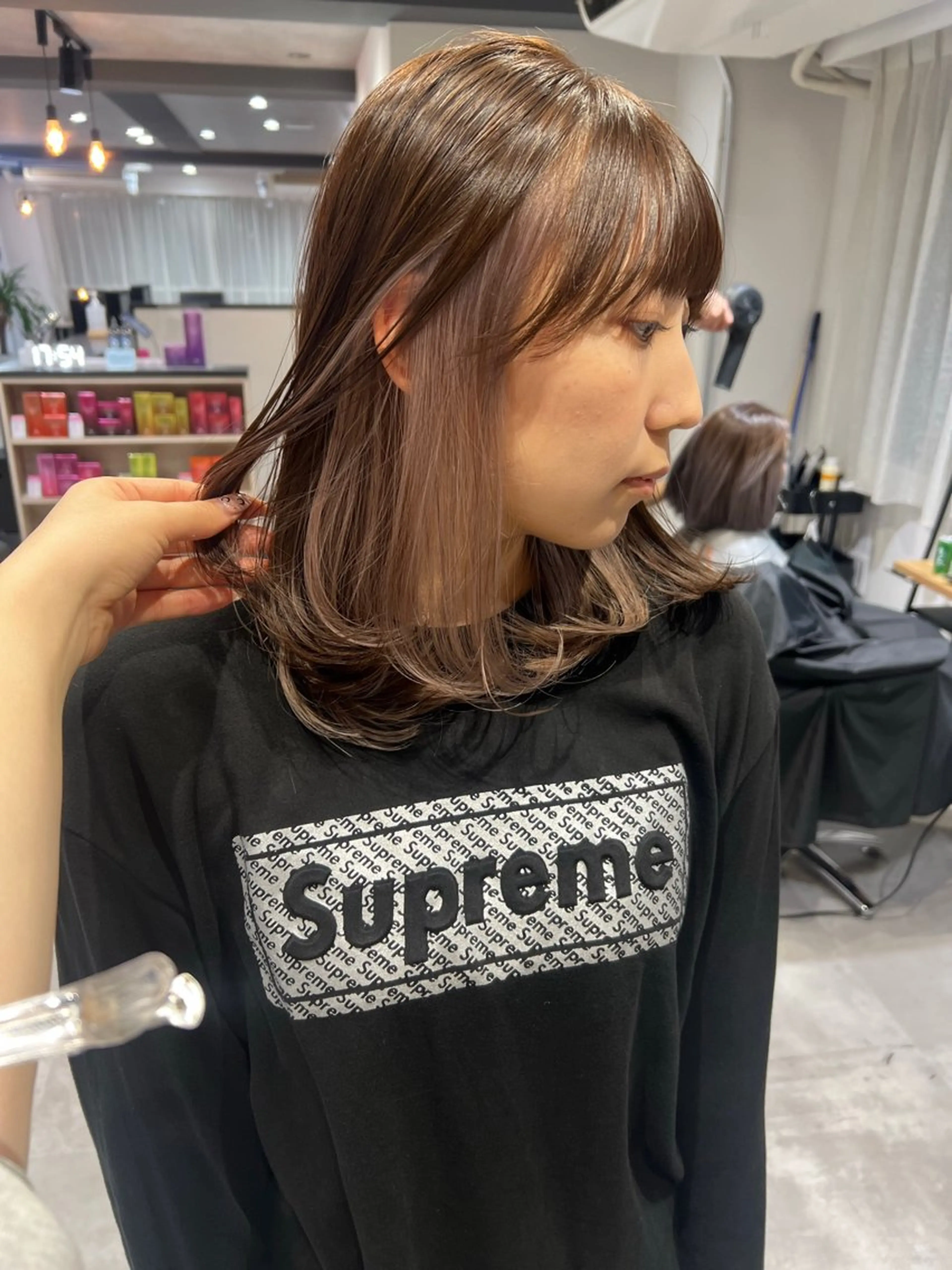 セミロング カラー カット ヘアカラー ダブルカラー🩰 CHIHIRO👒のヘアスタイル