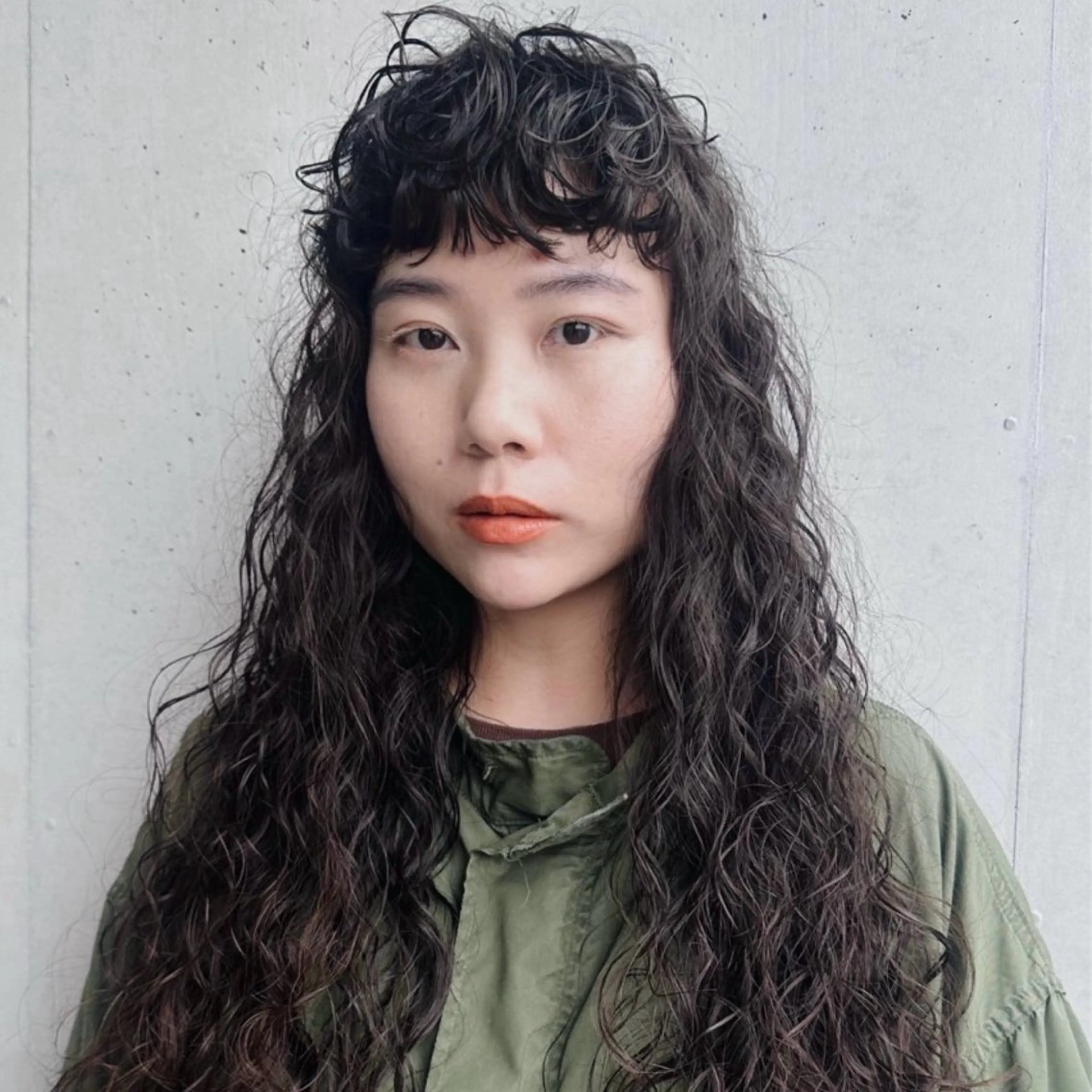 ロング パーマ 前野 日奈のヘアスタイル