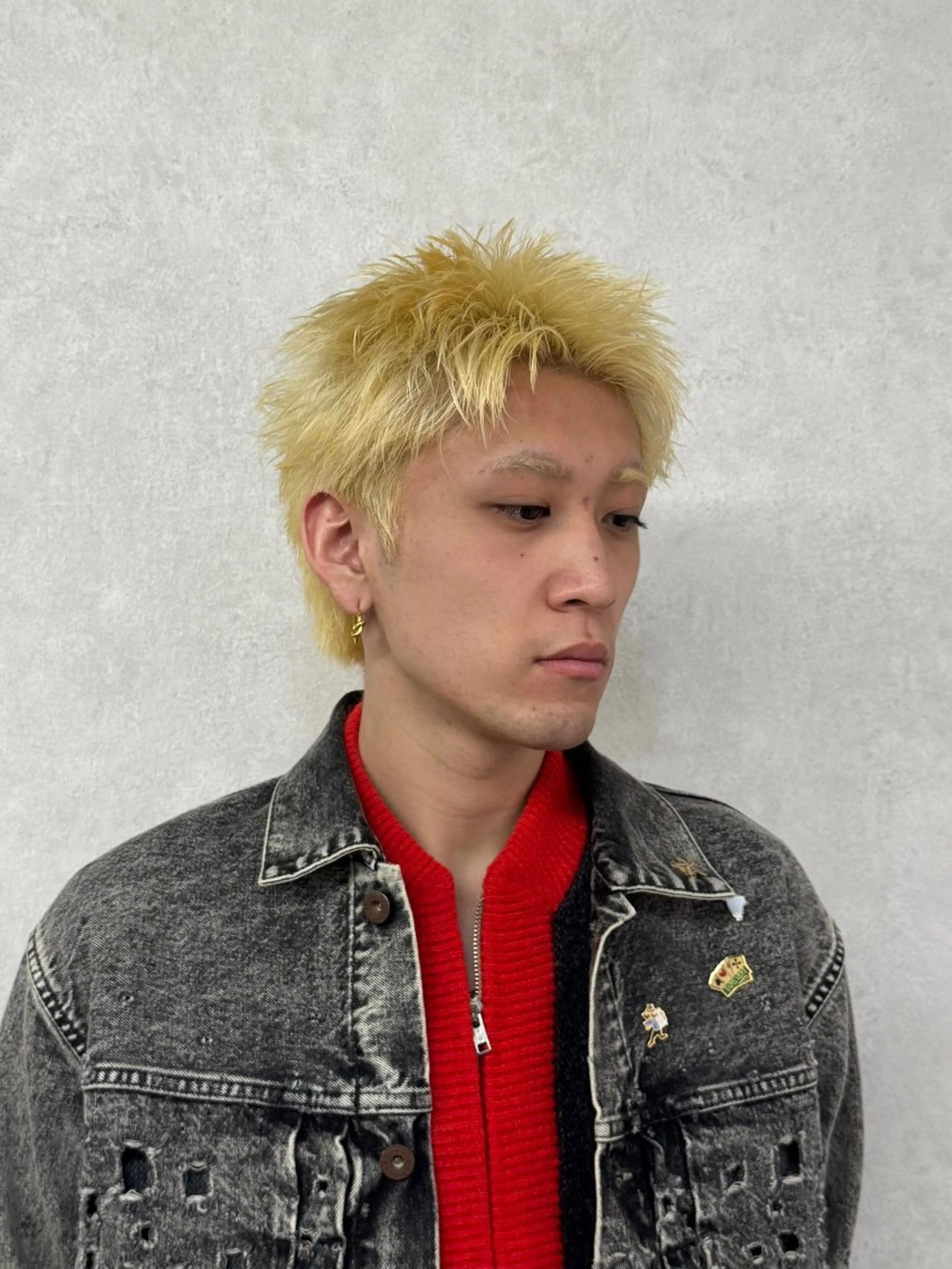 ショート カラー メンズ 抜きっぱなしブロンド X メンズ特化/ 中村郁人のヘアスタイル