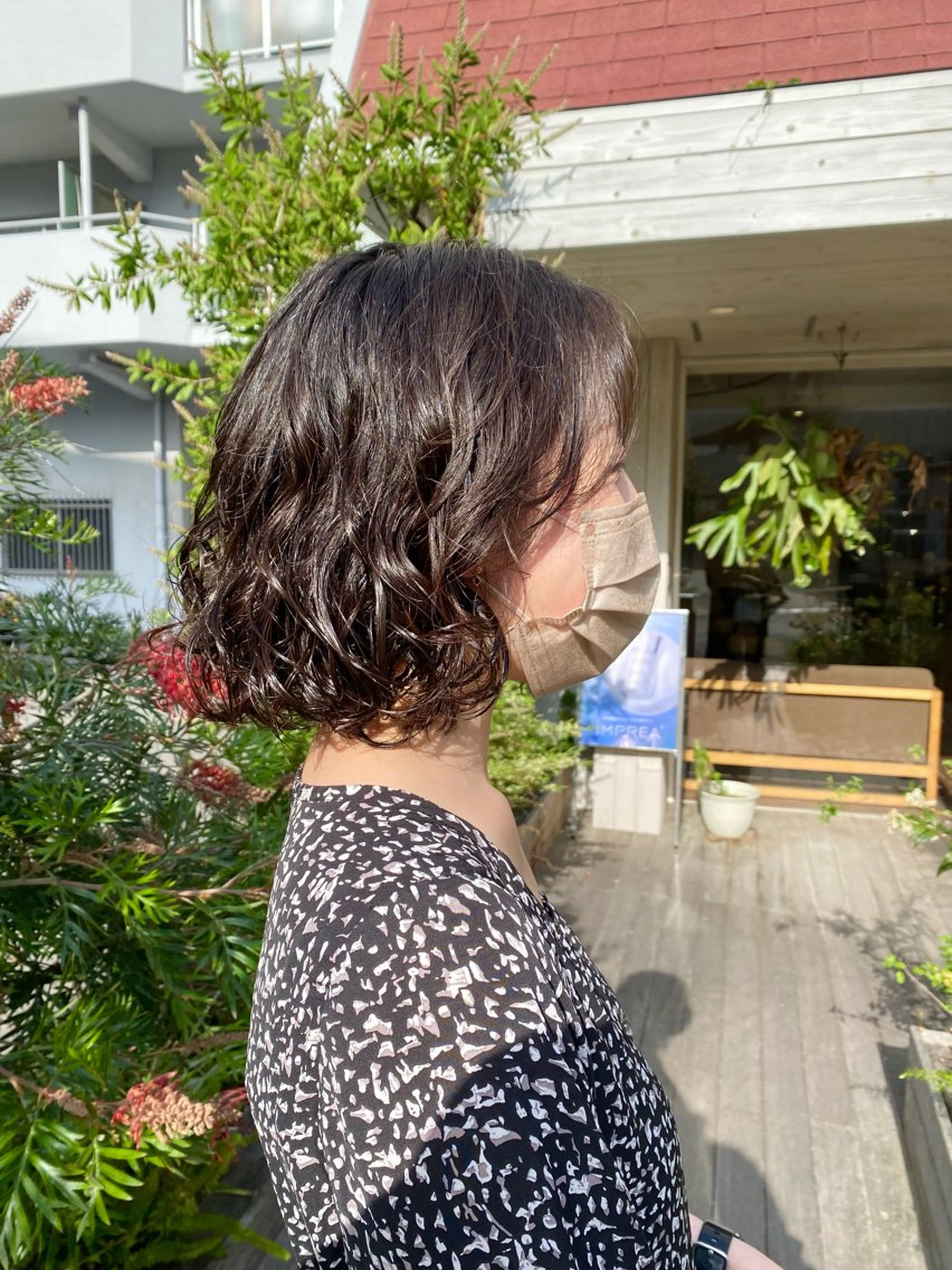 ショート パーマ カット パーマ トリートメント BELLA阿部野 TOMOMIのヘアスタイル