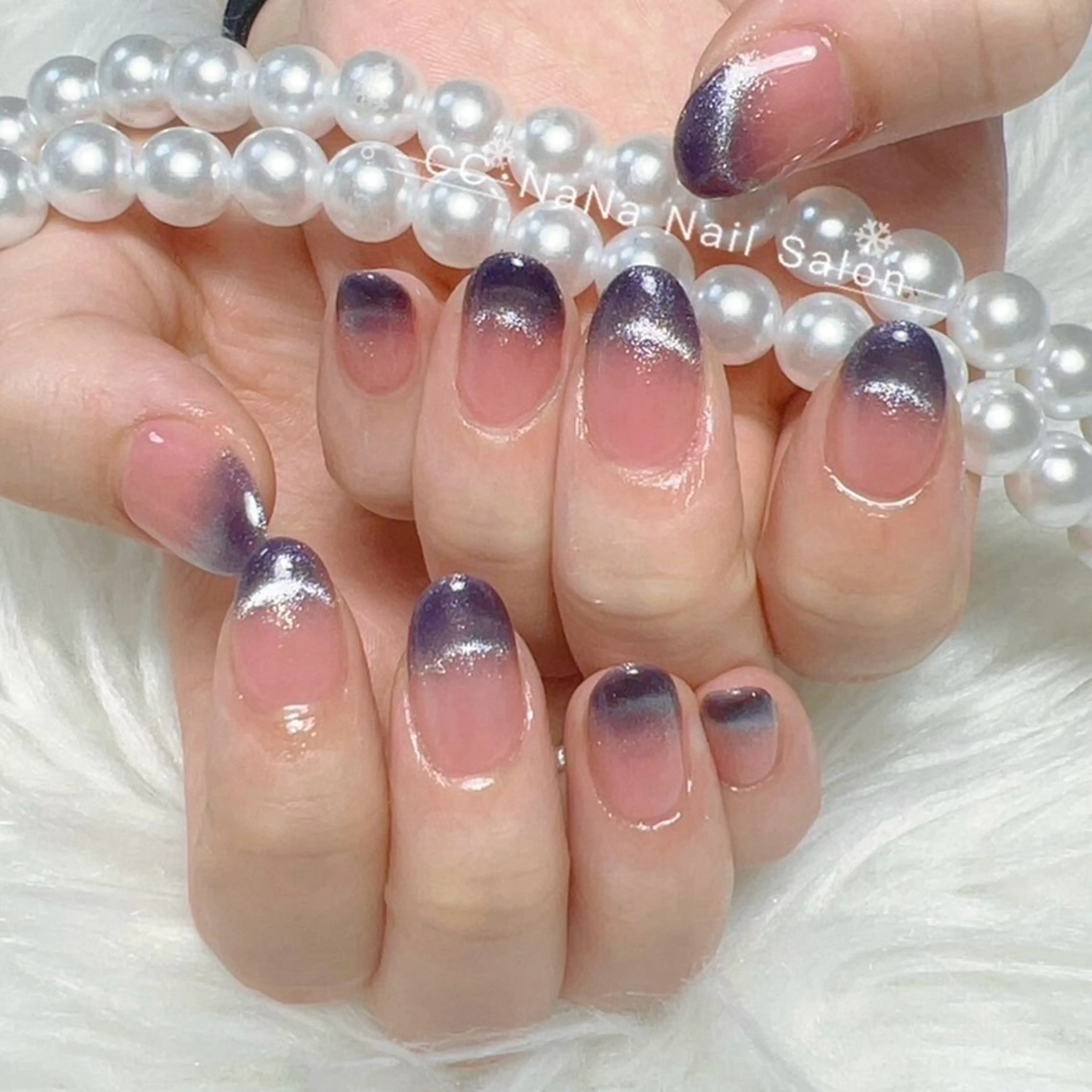 ネイル ハンドネイル 💎CC・NaNa 韓国風ネイル🌙Cのネイルデザイン