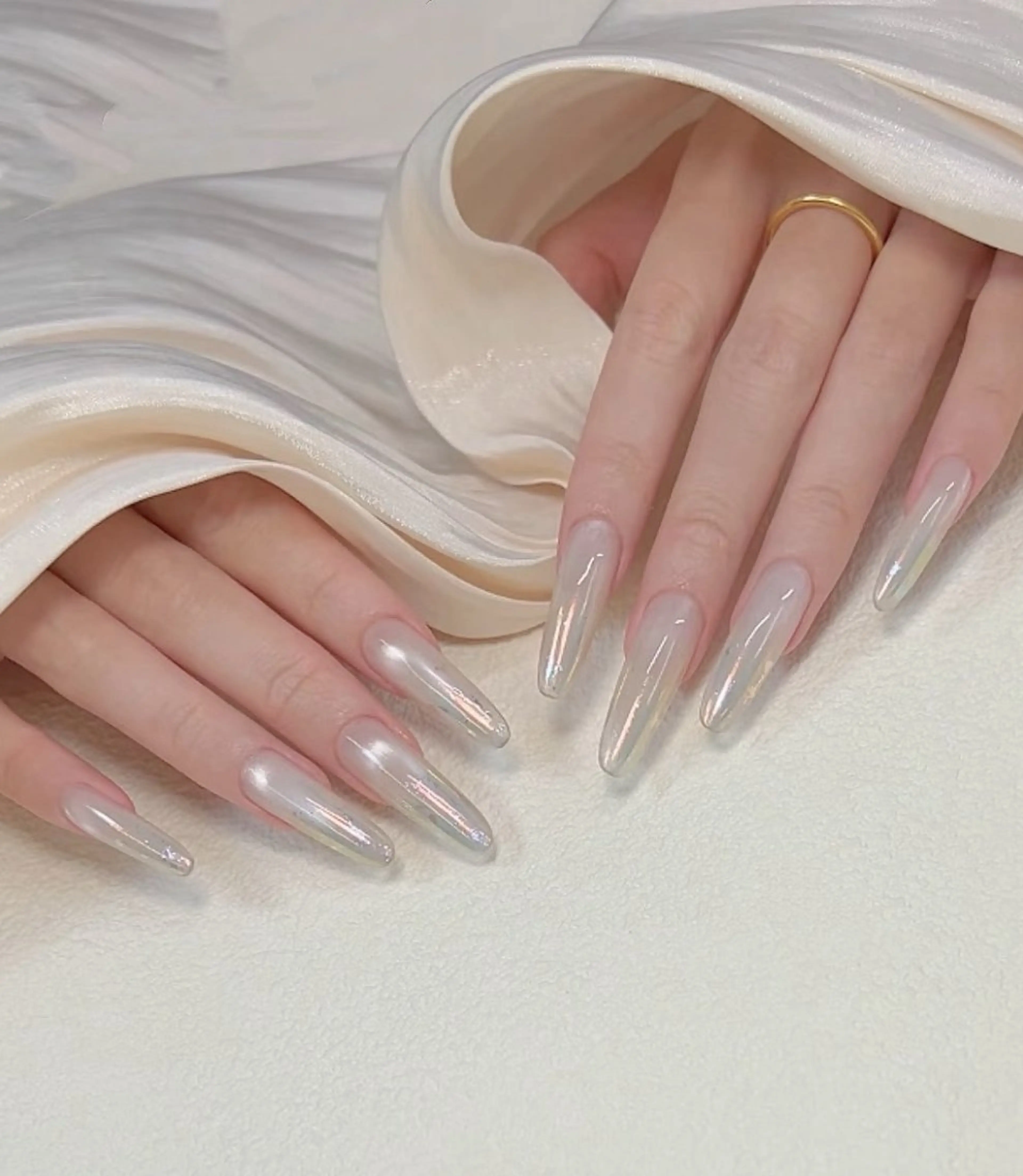 ネイル オーロラネイル フラワーネイル フットネイル フレンチネイル ジェルネイル ハンドネイル 長さだし専門 ありさのネイルデザイン