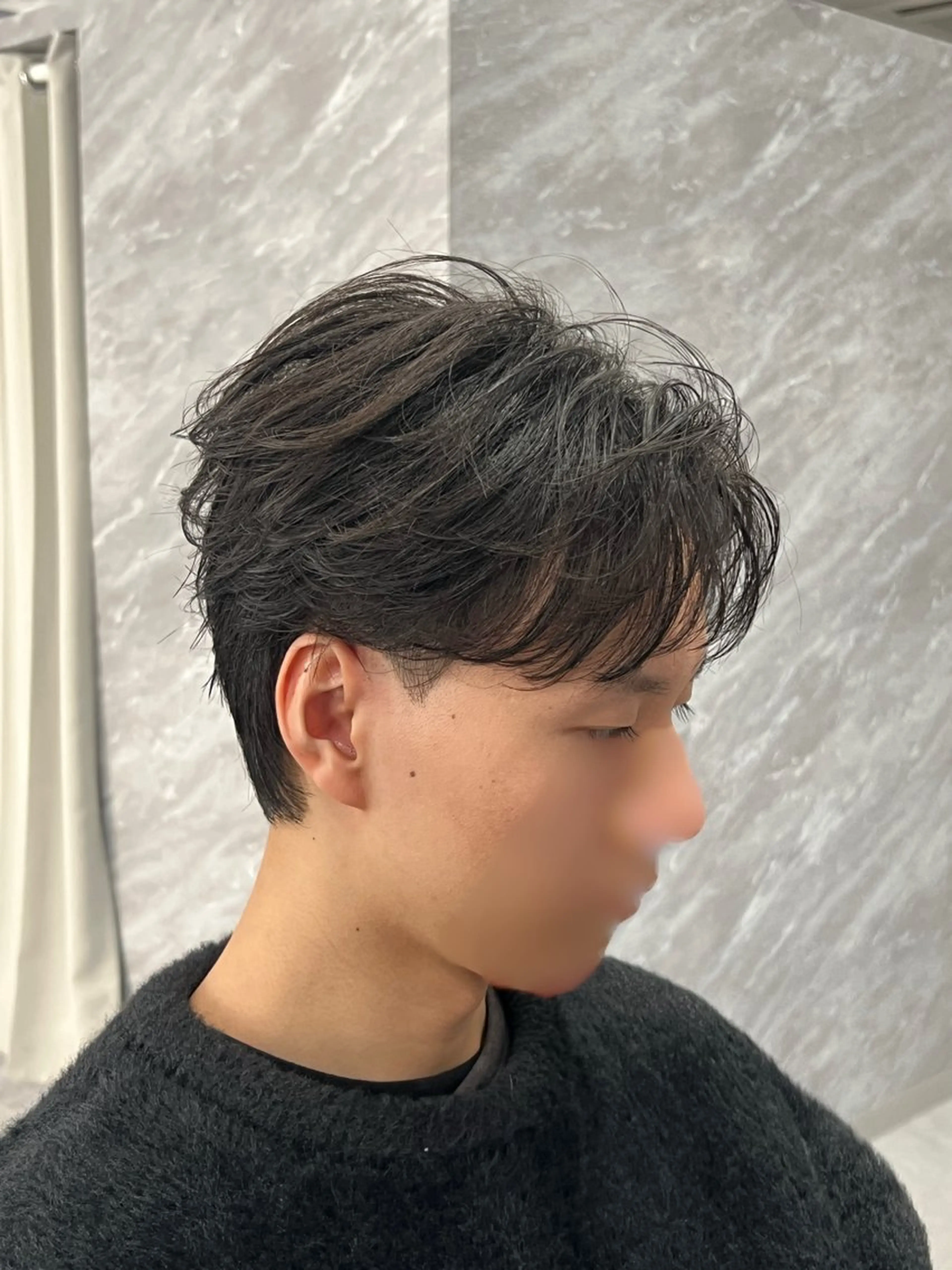 パーマ メンズ メンズパーマ 縮毛矯正 ニュアンスパーマ カット パーマ ulus kobe所属・藤枝 大地のヘアスタイル