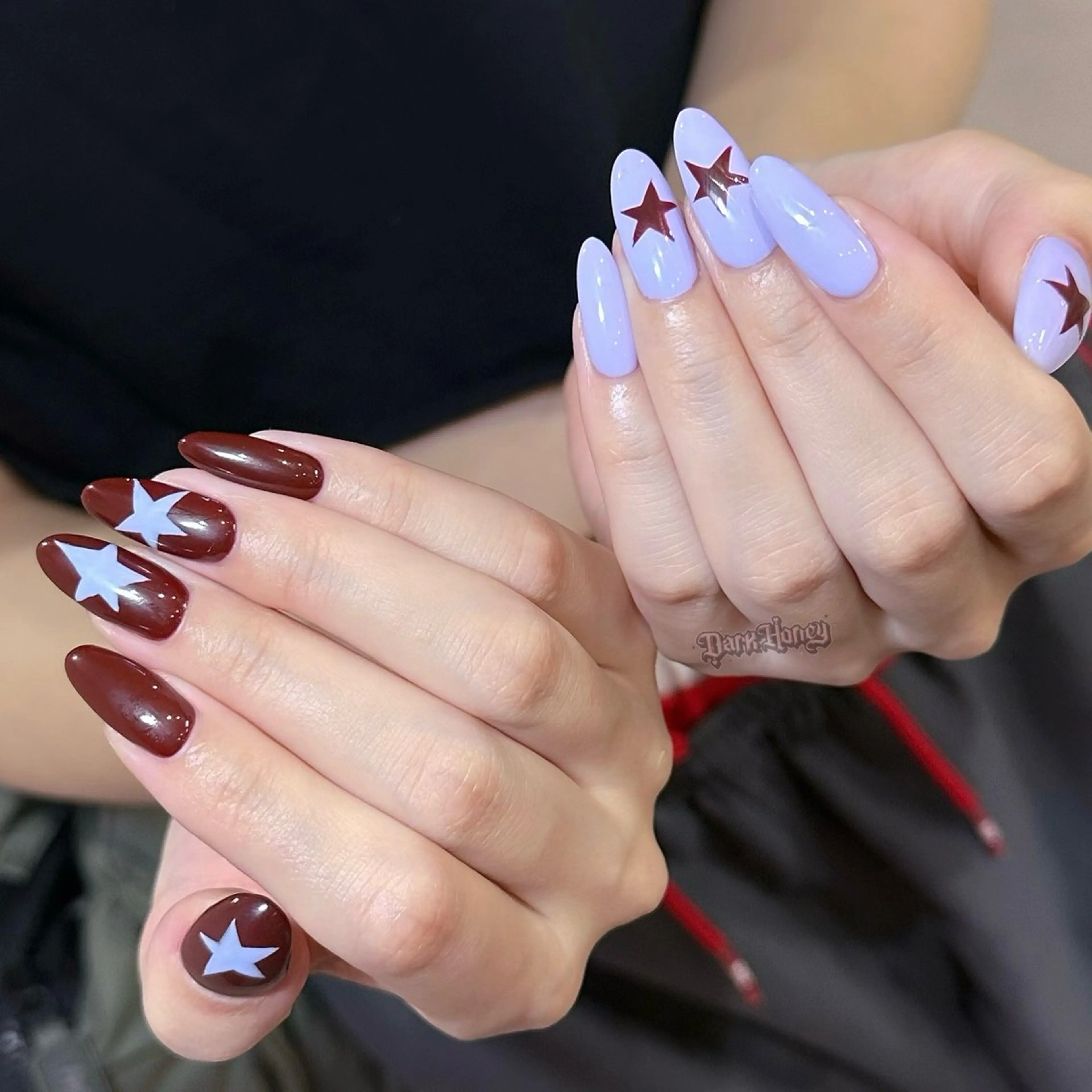 ネイル ハンドネイル Dark honey スカルプ専門原宿店のネイルデザイン
