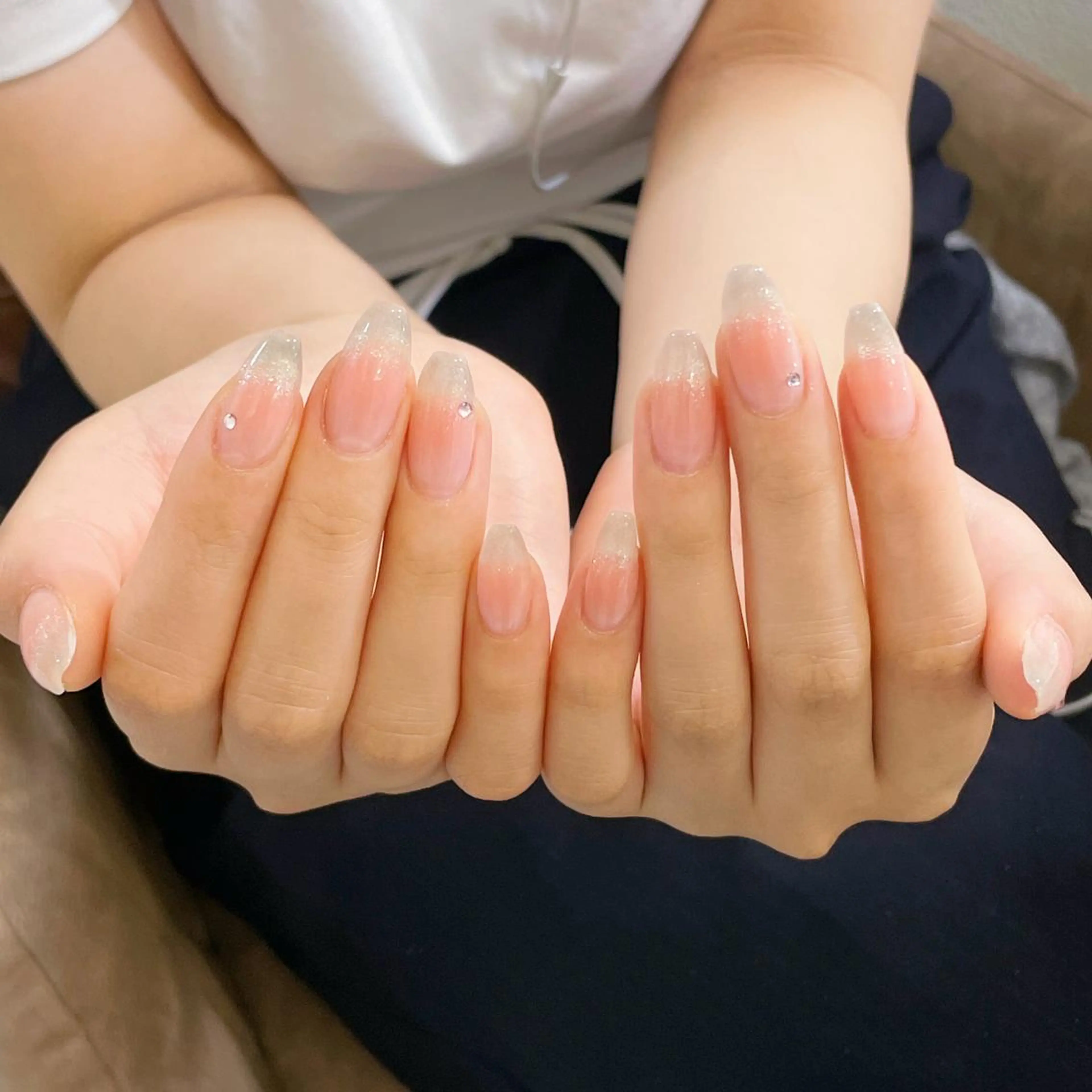 ネイル アートネイル オーロラネイル ガーリー キラキラネイル 韓国ネイル ハンドネイル DIANMOND NAIL🌸のネイルデザイン