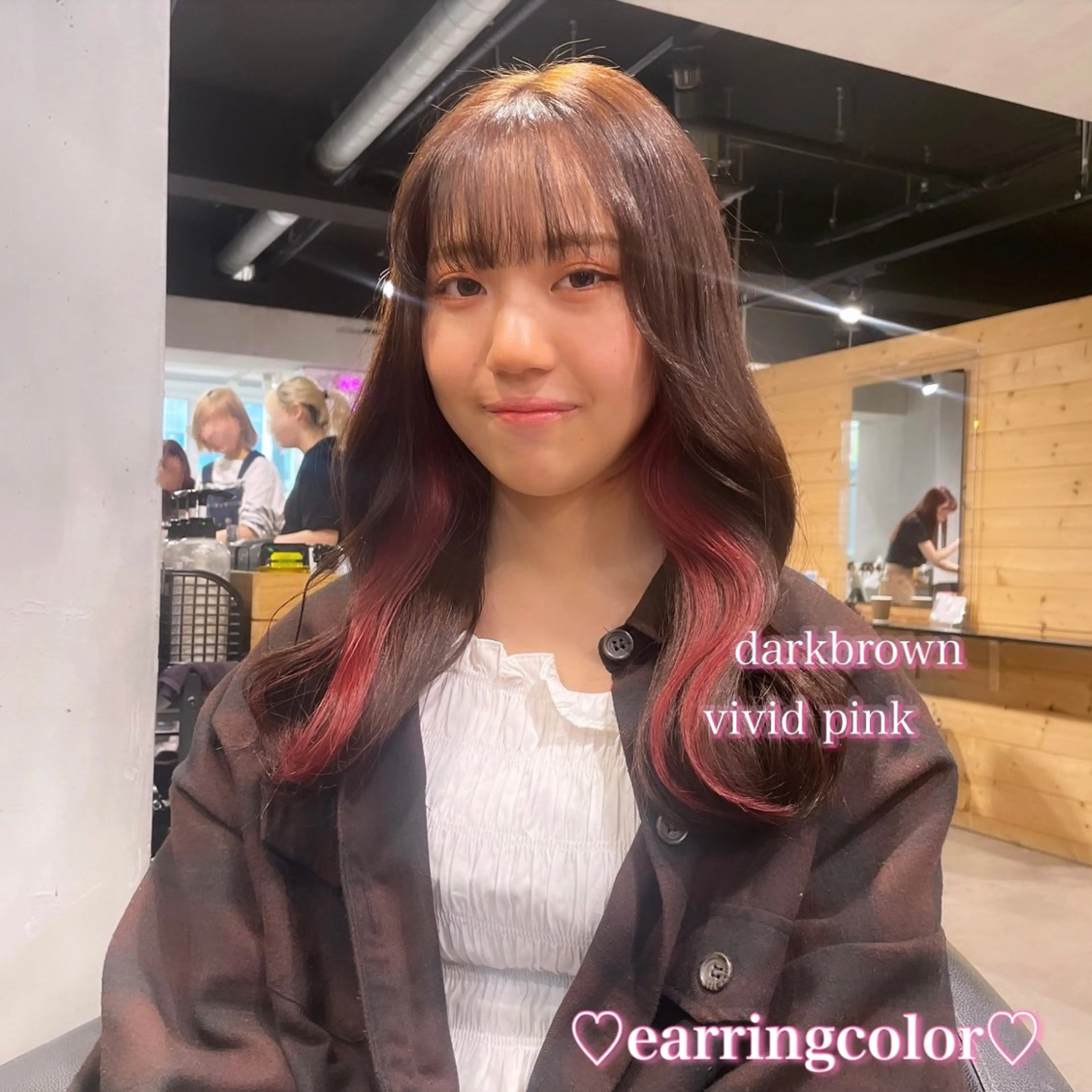 セミロング ヘアカラー トリートメント 盛れる暖色🎀ガーリ ーヘア🎀きっかのヘアスタイル