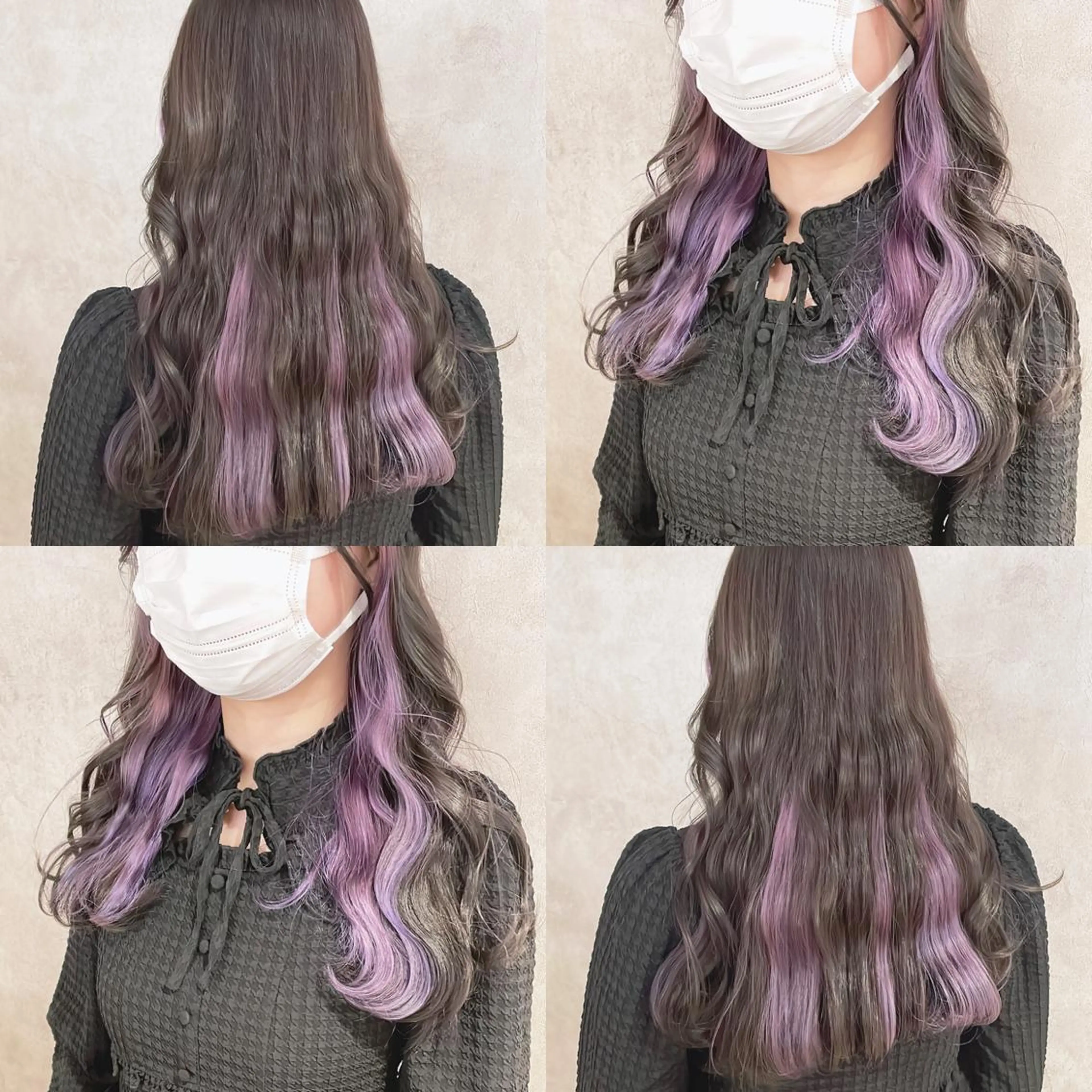 カラー ブリーチ ラベンダーカラー ヘアカラー トリートメント 渋谷:インナーカラー ／🍒エリカ🍒のヘアスタイル