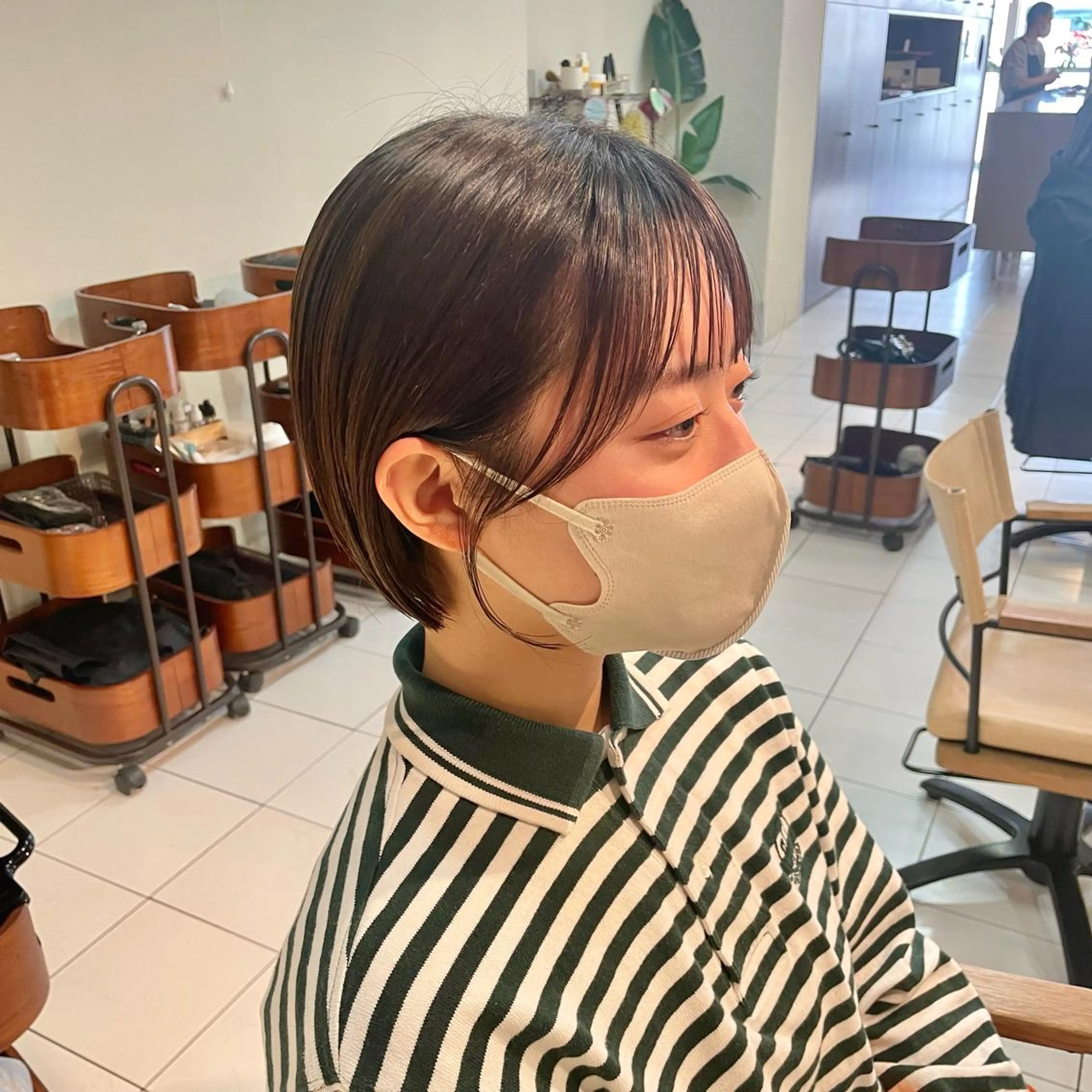 ショート 切りっぱなしボブ ボブ 透明感カラー/ 寺田千雅子のヘアスタイル