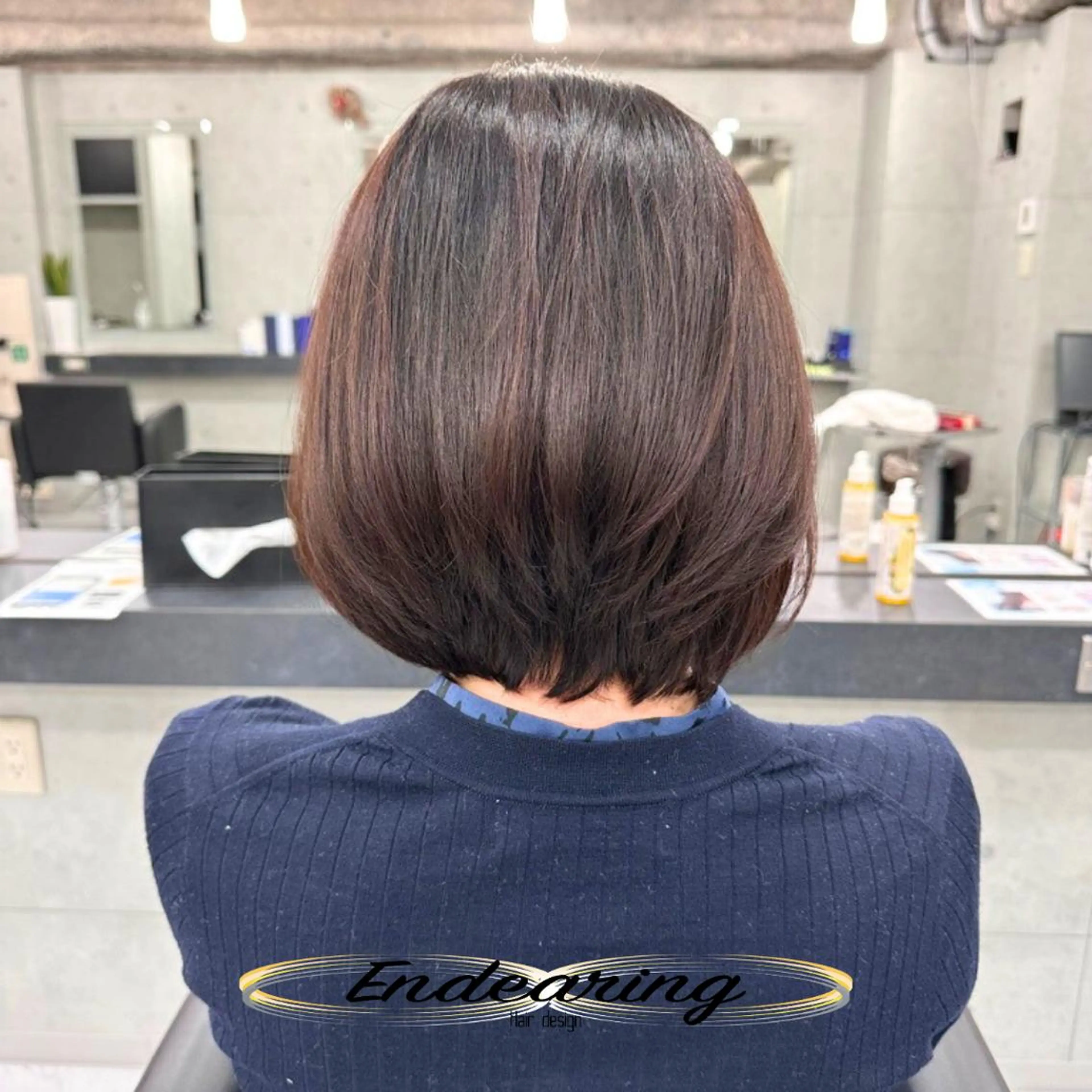 ショート 前下がりボブ ボブ レイヤーカット 似合わせカット カット ヘアカラー Endearing 銀座/レイヤーカットのヘアスタイル