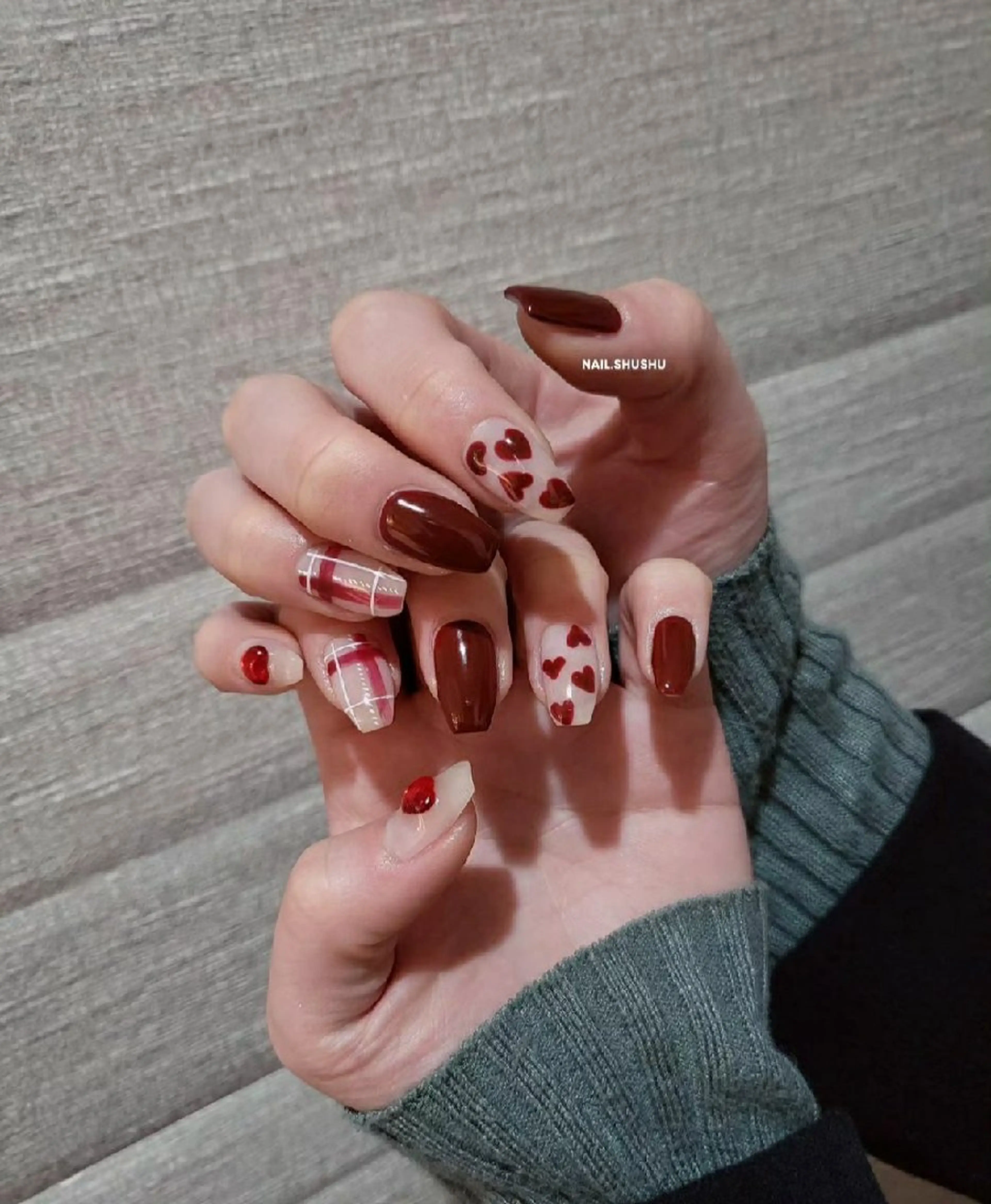 ネイル 持ち込み ニュアンスネイル ワンカラーネイル シンプルネイル 春ネイル ハンドネイル 3dパーツ/流行り 👧shushu❤️のネイルデザイン