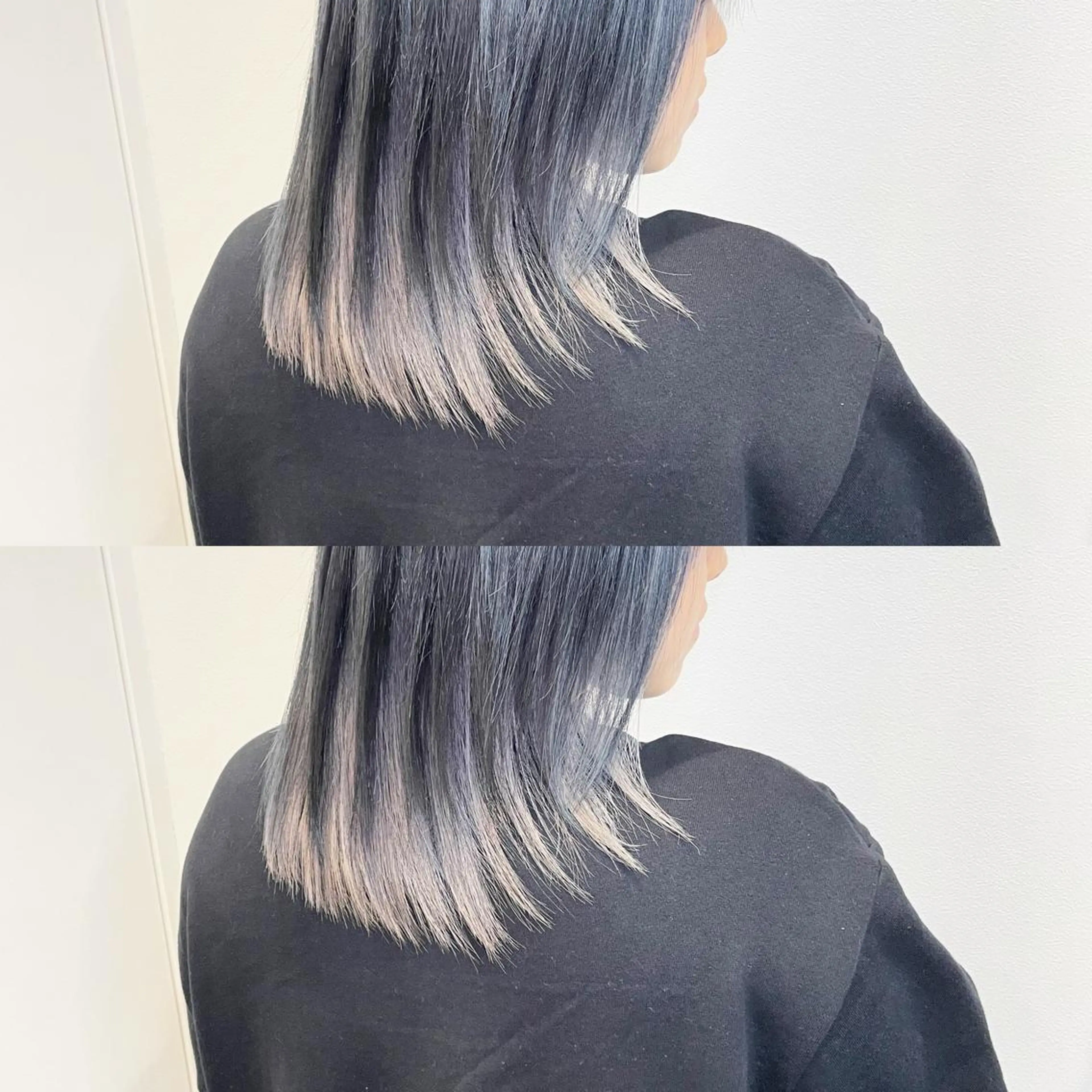 ミディアム カラー デザインカラー イヤリングカラー インナーカラー シルバー 🦋韓国系指名No1 店長/圓山 祐也🦋のヘアスタイル