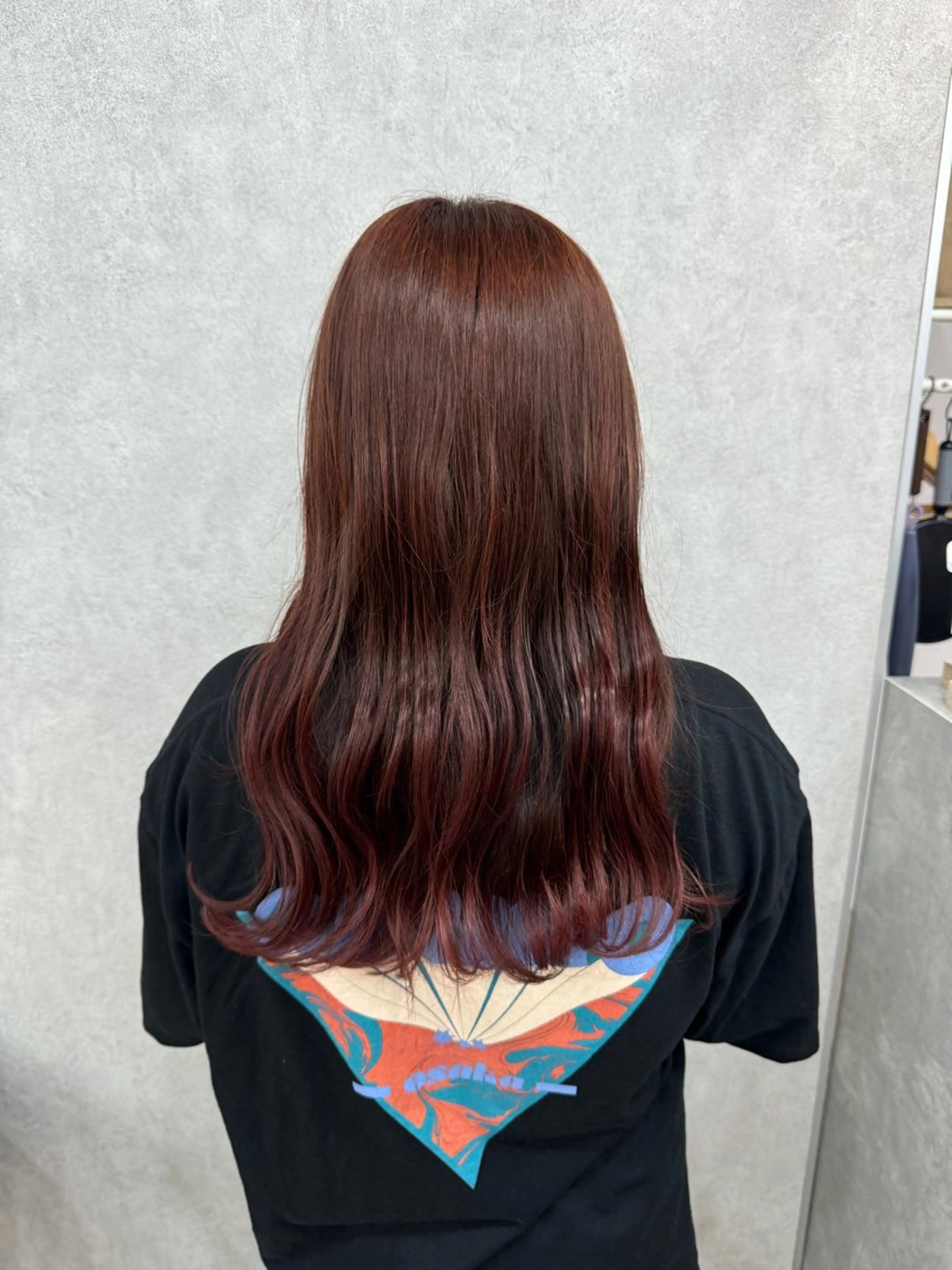 ロング カラー ブリーチ ブラウンカラー グラデーションカラー ピンクカラー レッドカラー 🍎暖色カラーで大人 可愛く🍒齋藤すみれのヘアスタイル