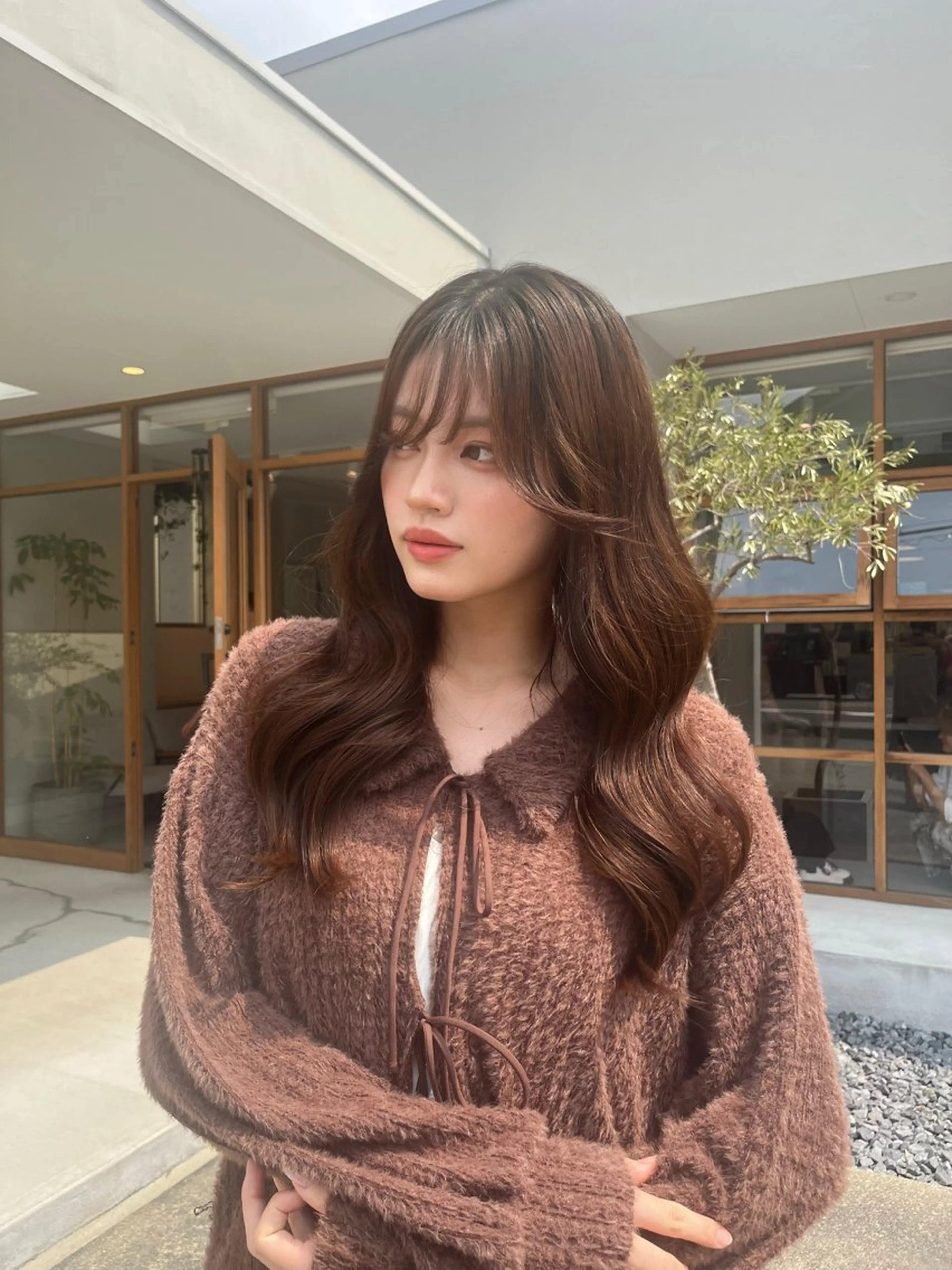 ロング カラー 森 理音のヘアスタイル