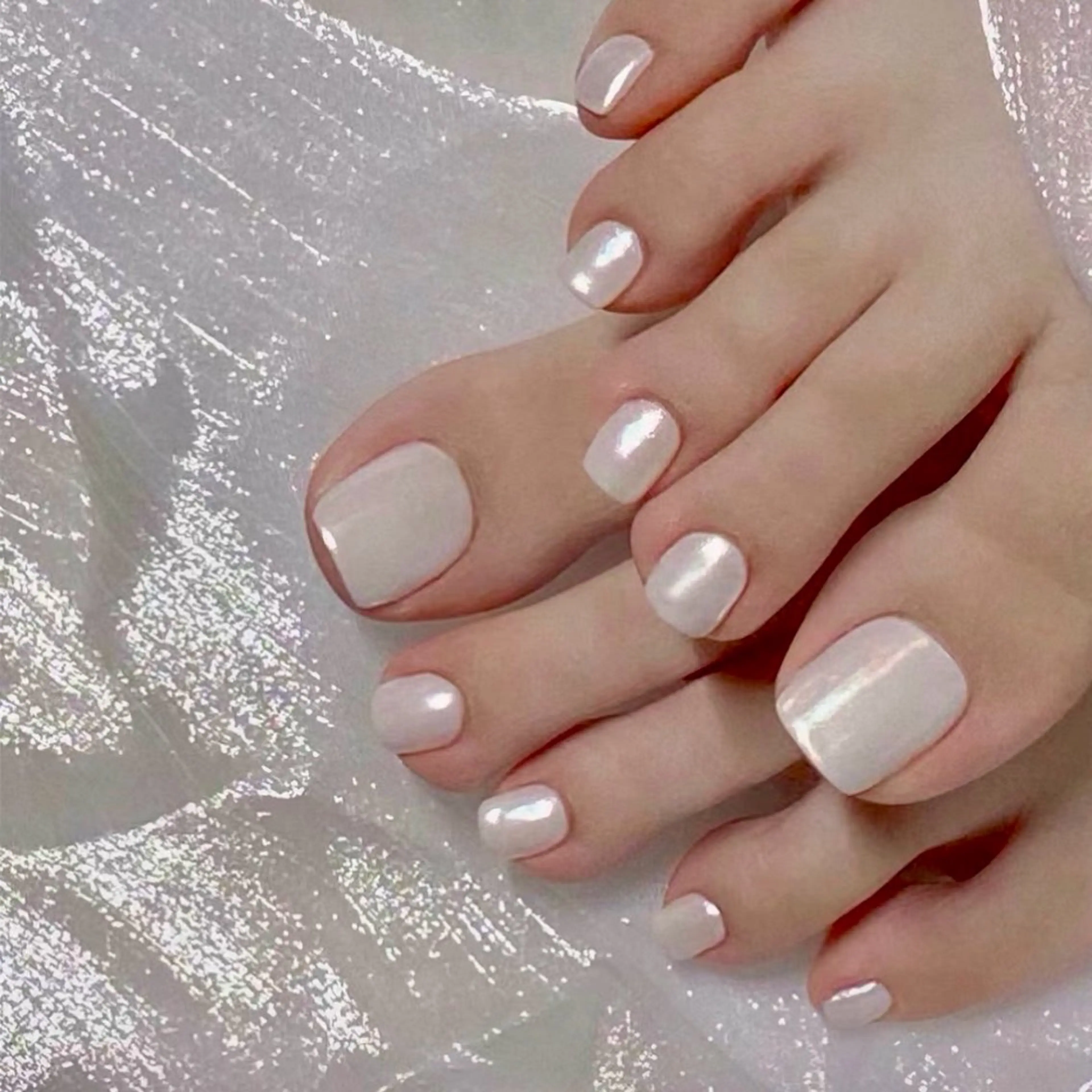 【フット】✨️ミラーネイルコース🌈 初回ソフトジェルオフ無料の写真