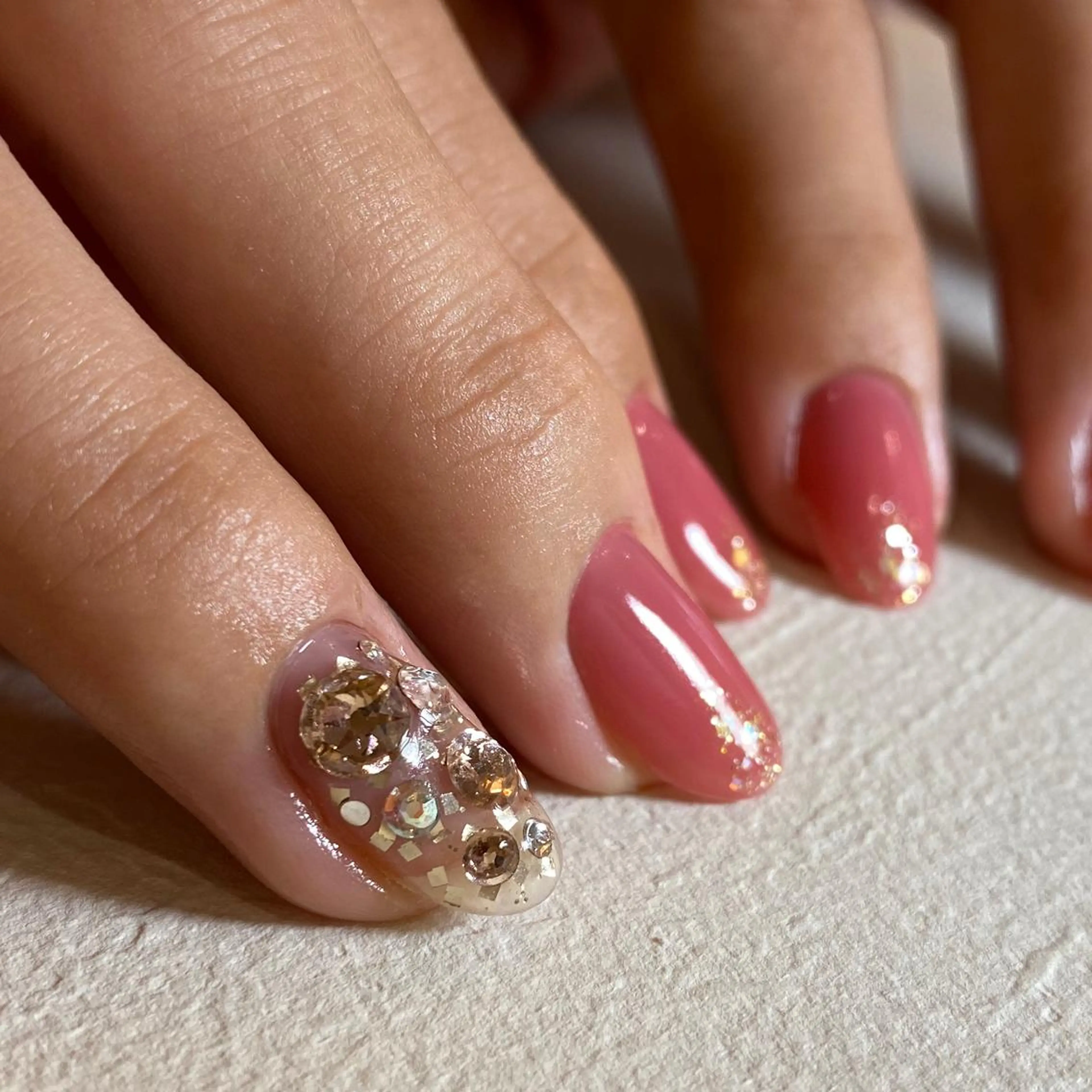 ネイル アートネイル ジェルネイル ラメ(グリッター) ハンドネイル Nail salon アトリエジョワ　金山のネイルデザイン