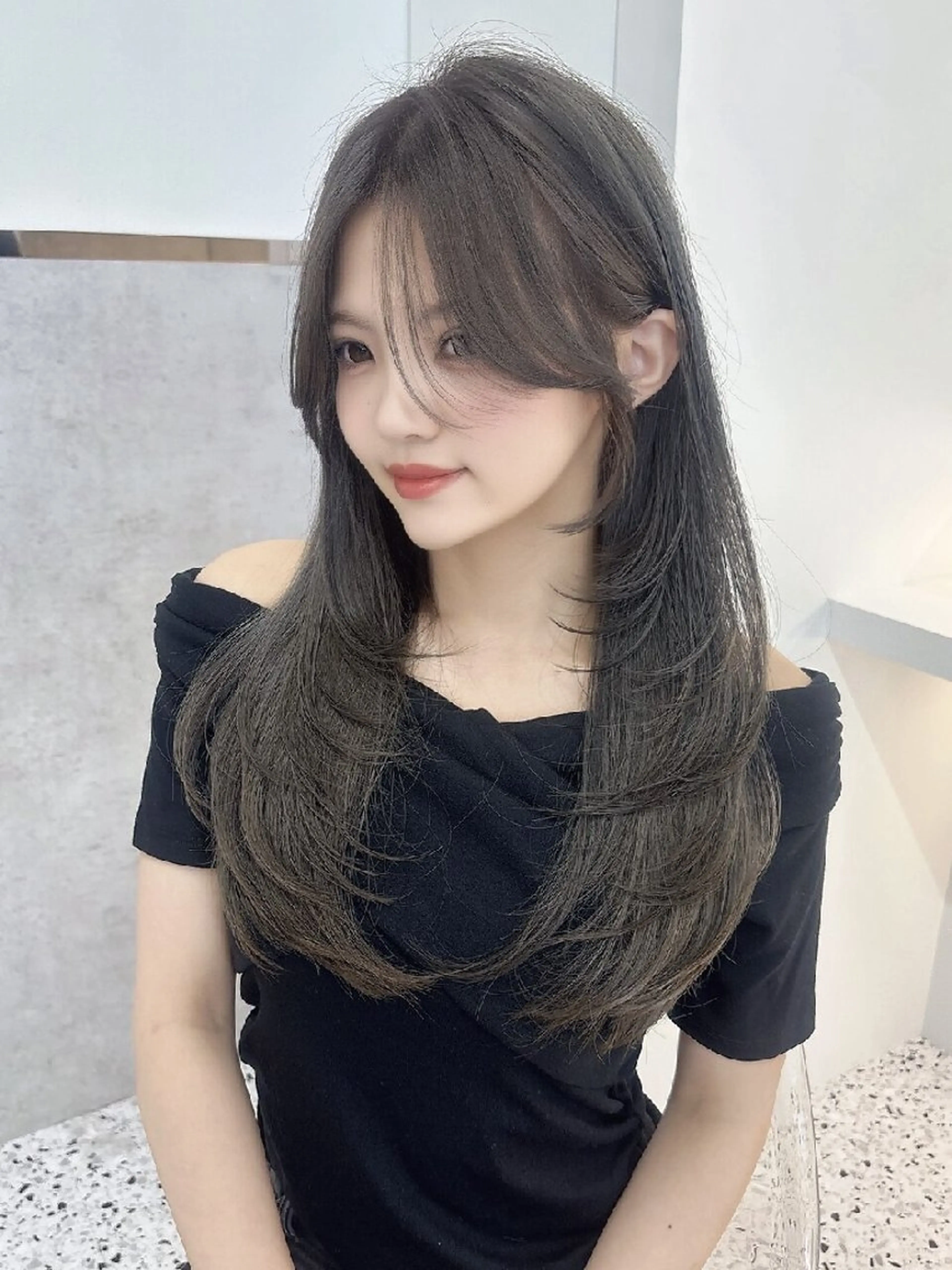 ロング カラー パーマ カット 縮毛矯正 Lond Roleのヘアスタイル