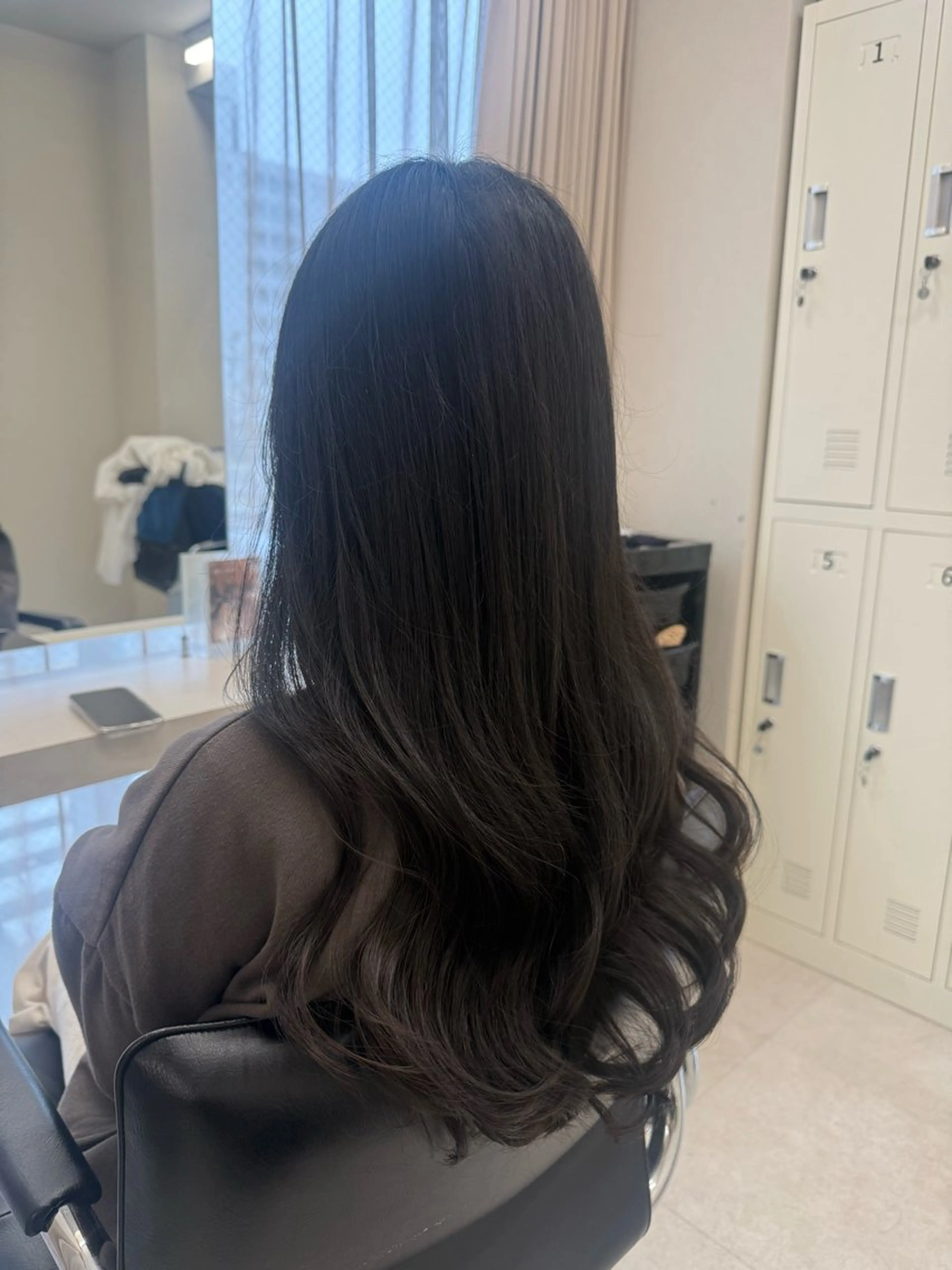 ロング カラー ヘアカラー トリートメント ヘッドスパ haru 髪質改善サロンのヘアスタイル