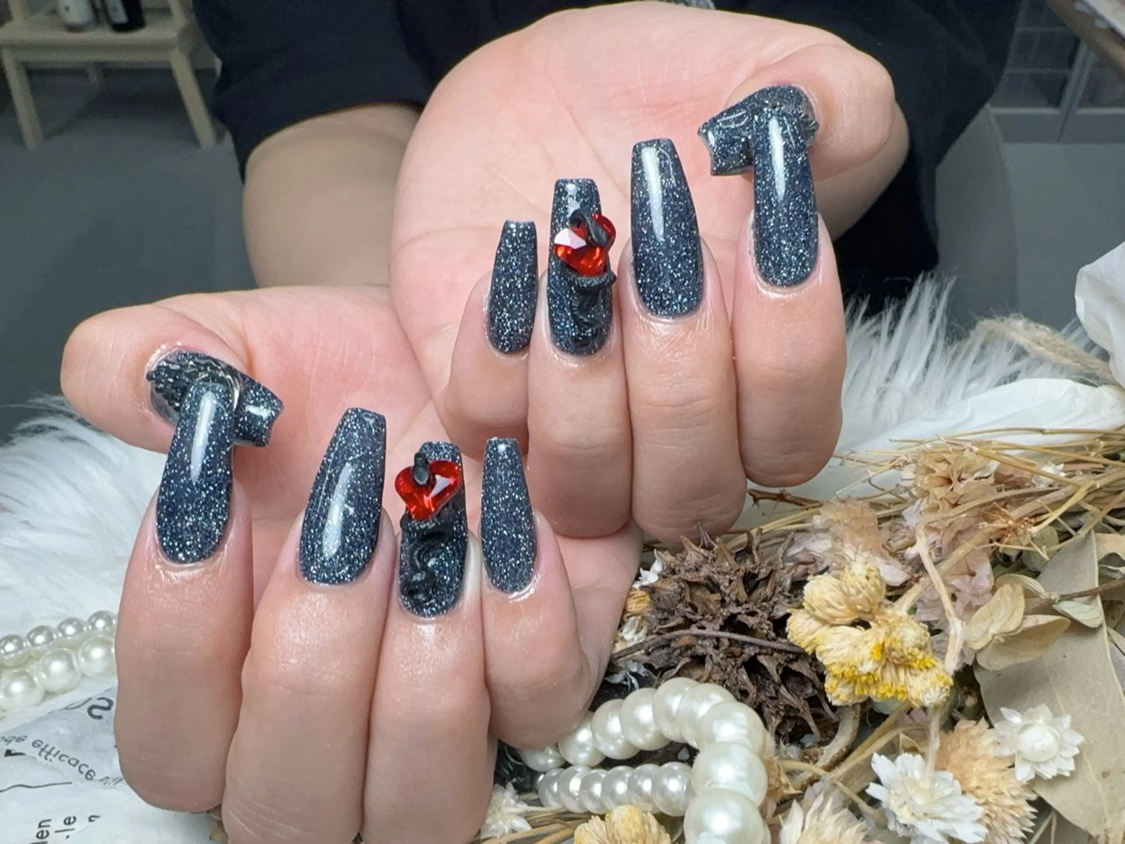 ネイル 長さ出し フレンチネイル ジェルネイル ガラスフレンチ 韓国ネイル For U nail スカルプ専門店のネイルデザイン