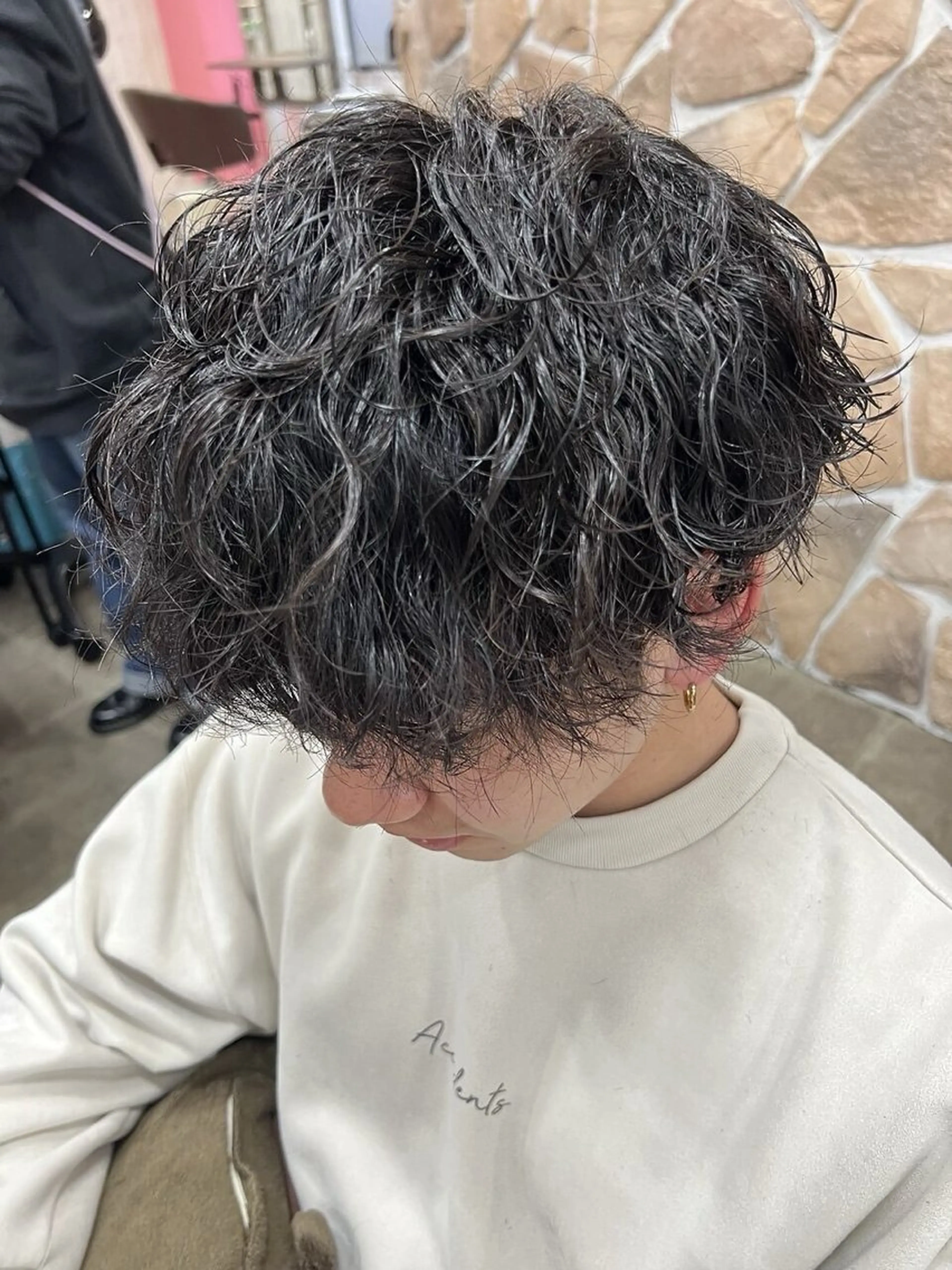 ミディアム パーマ メンズ 齋藤 優太朗 カットモデル募集‼️のヘアスタイル