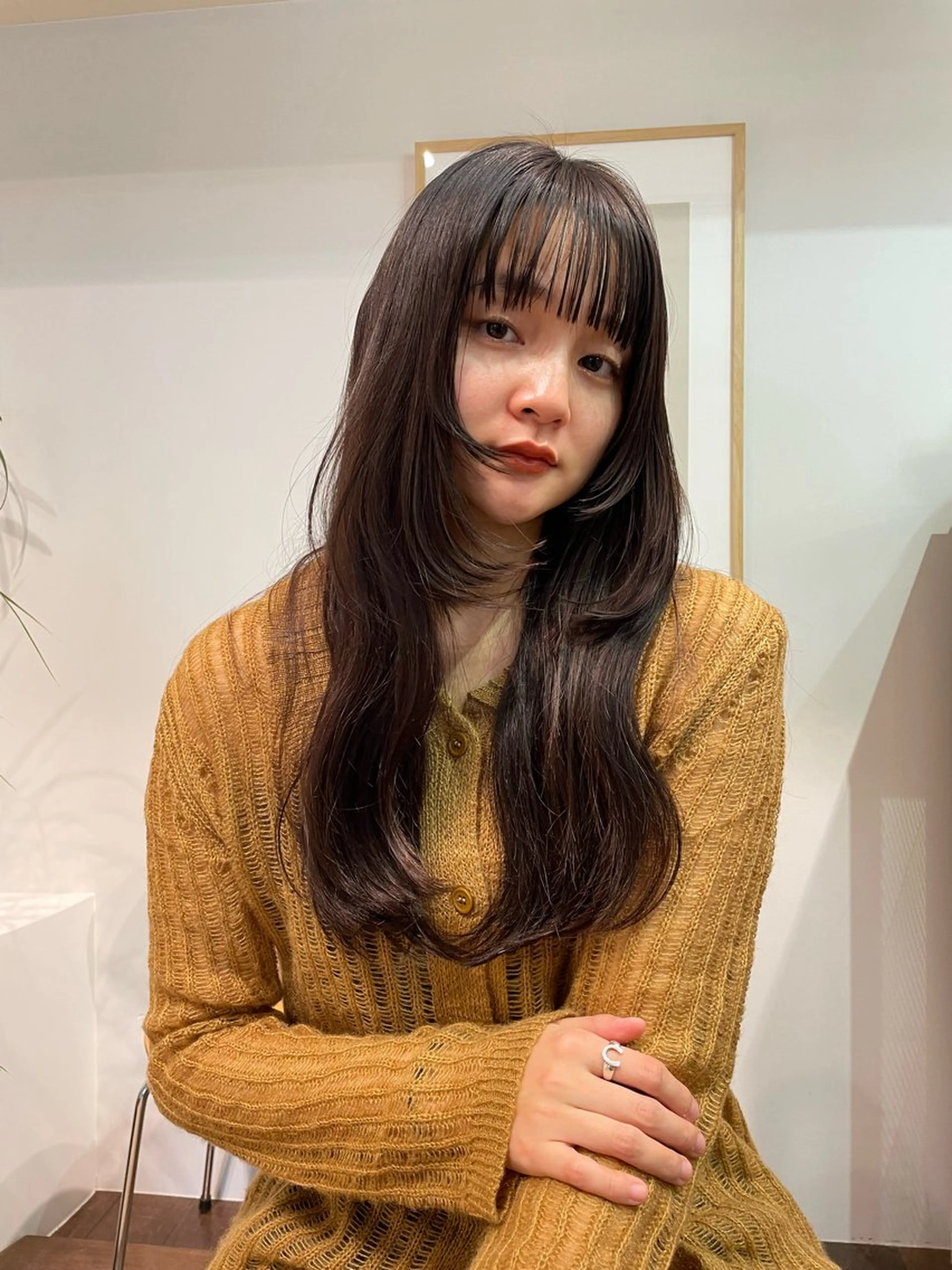 ロング カラー カット ヘアカラー トリートメント レイヤーカット🎀 kanaのヘアスタイル