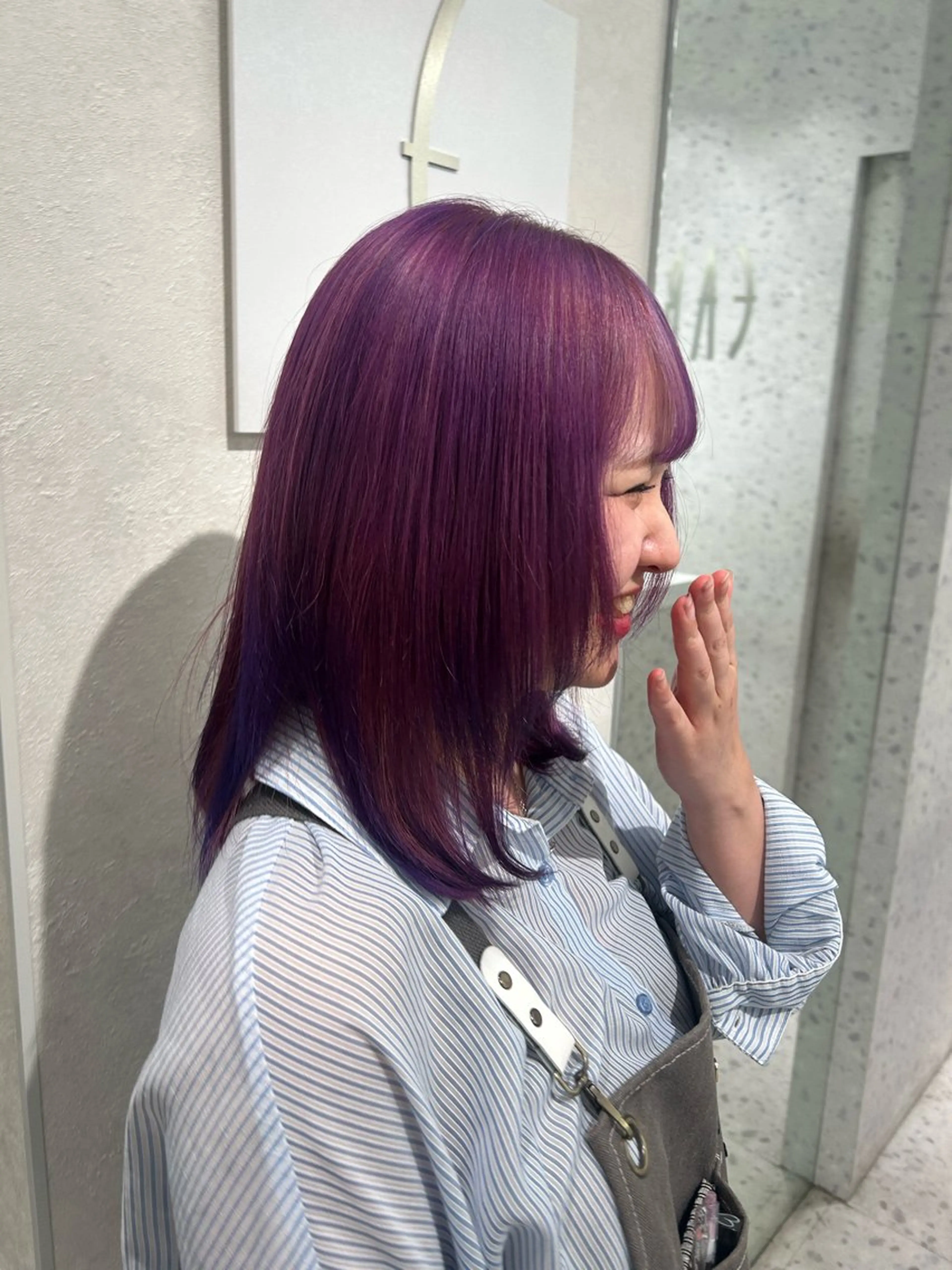 セミロング カラー ‎ 𝐑𝐈𝐎ྀིのヘアスタイル