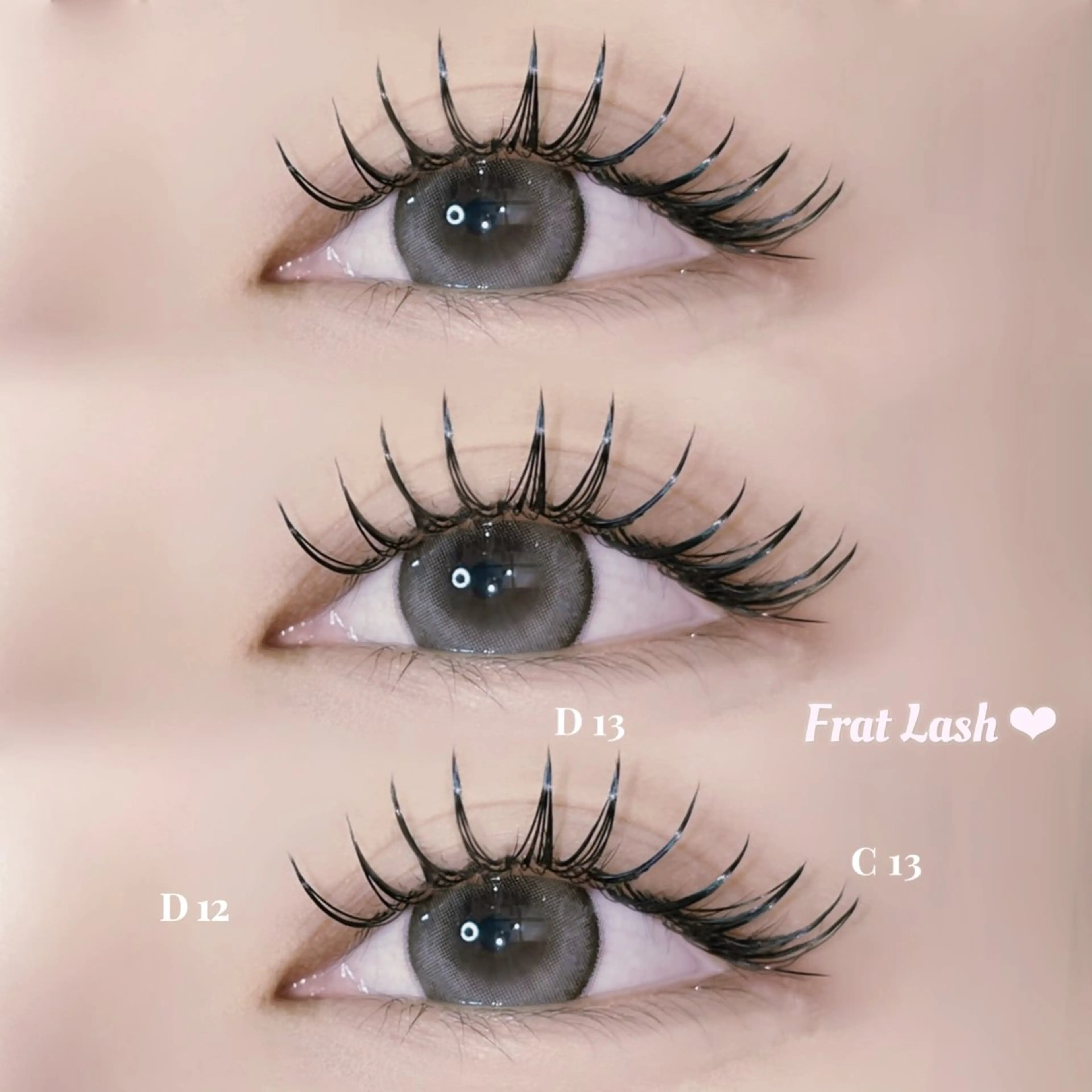 ✨大人気！束感マツエク 120本 ✨【 コーティング付き 】フラットラッシュ）❤️‍🔥Lカールあります❤️‍🔥の写真