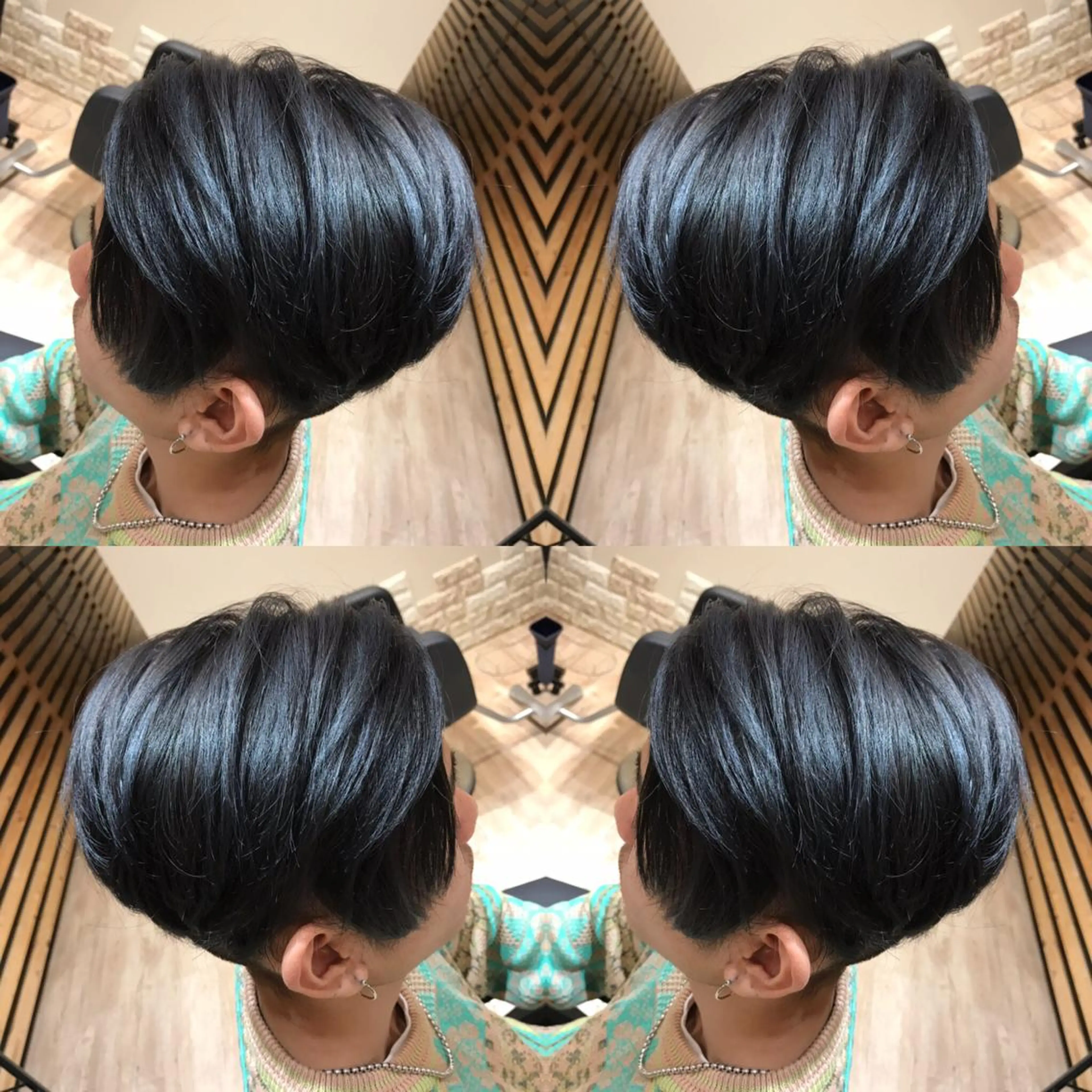 ショート カラー メンズ メンズブリーチ メンズハイライト ブリーチ ブルーカラー ハイライトカラー ヘアカラー 大久保 隆蔵のヘアスタイル