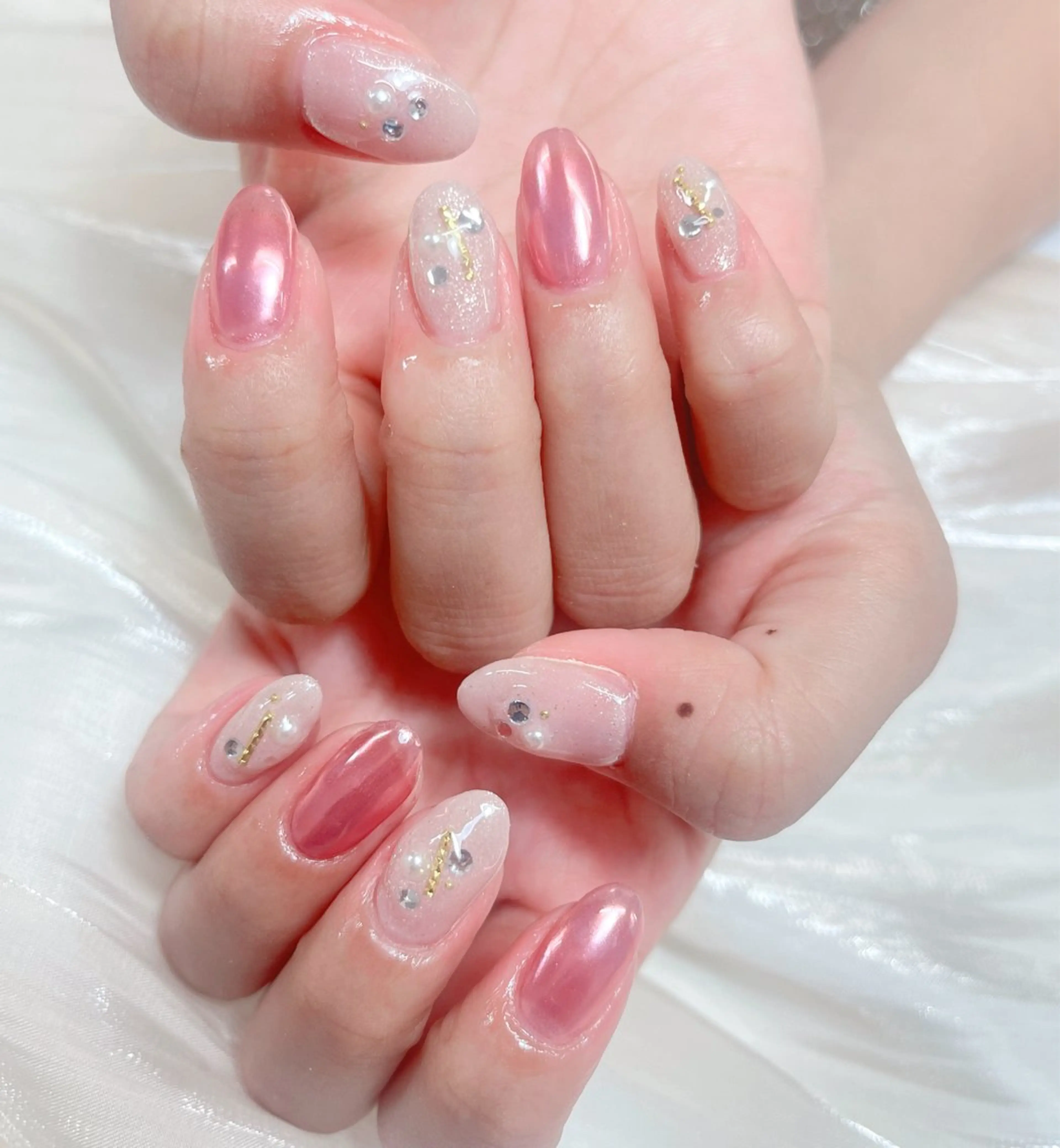 ネイル 韓国ネイル 持ち込み オフィスネイル シンプルネイル ワンホンネイル candy nail 韓国風ワンホンネイルのネイルデザイン