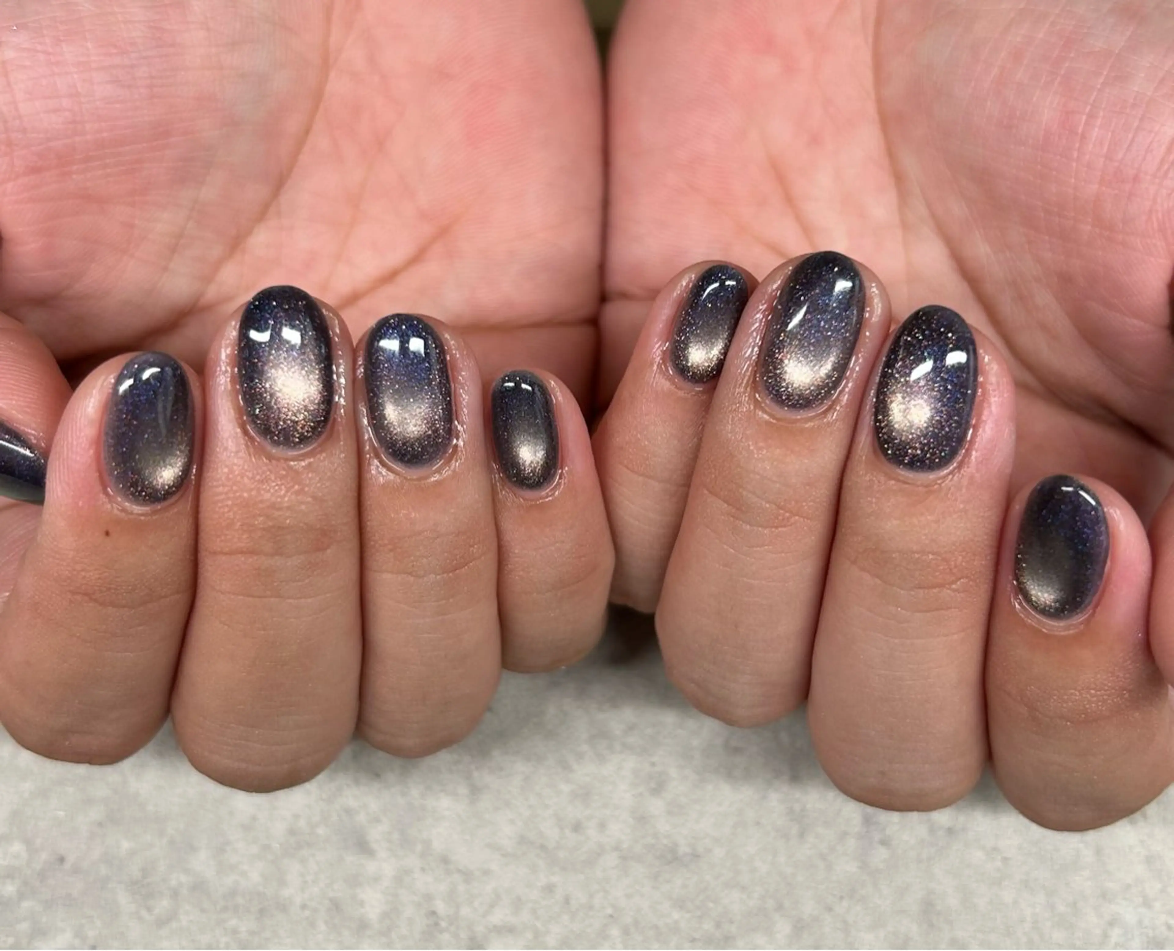 ネイル フラッシュネイル マグネットネイル ニュアンスネイル オフィスネイル ショートネイル sufu. nail YUKIのネイルデザイン
