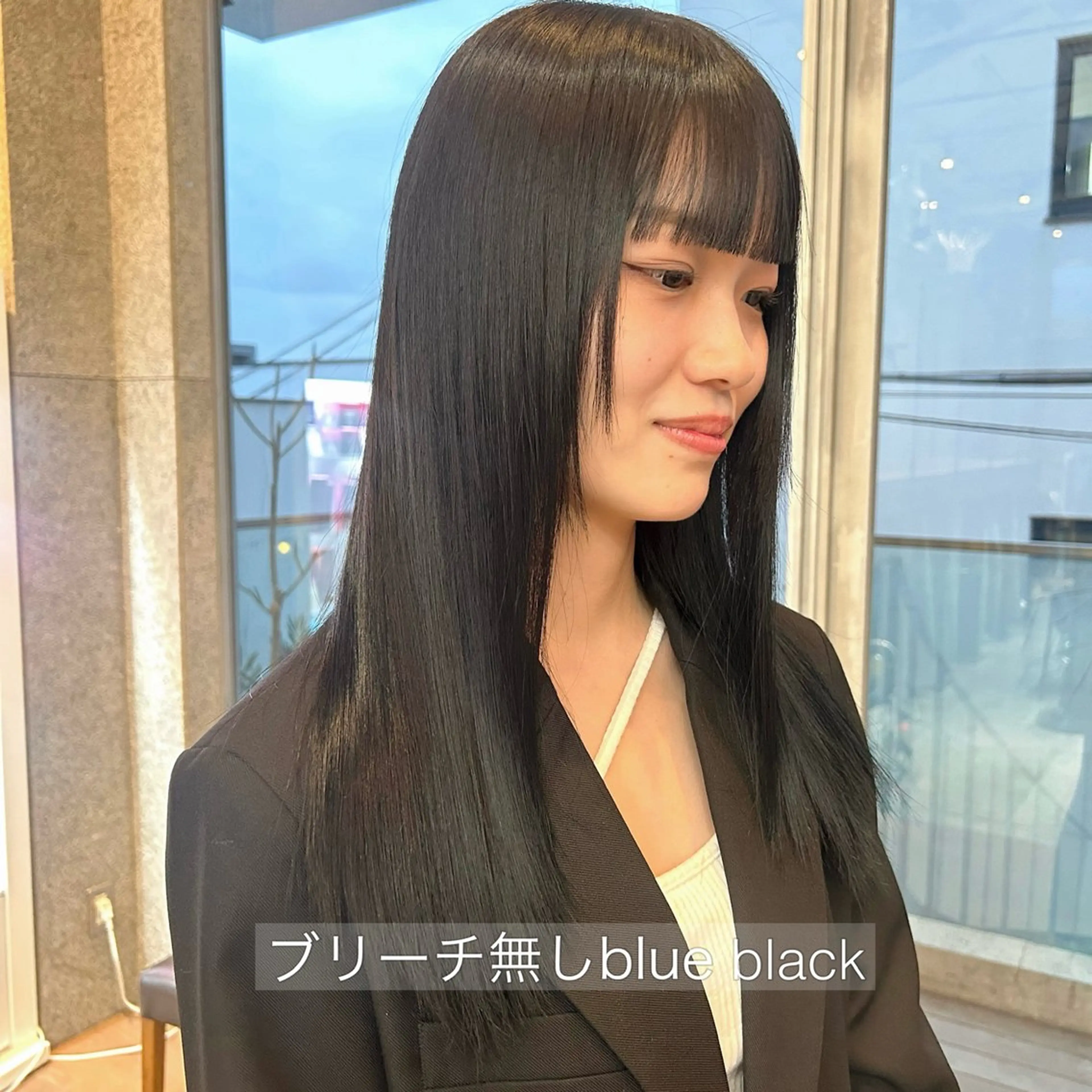 セミロング カラー ワイドバング カット ヘアカラー トリートメント 光透け髪🫧 moekaのヘアスタイル