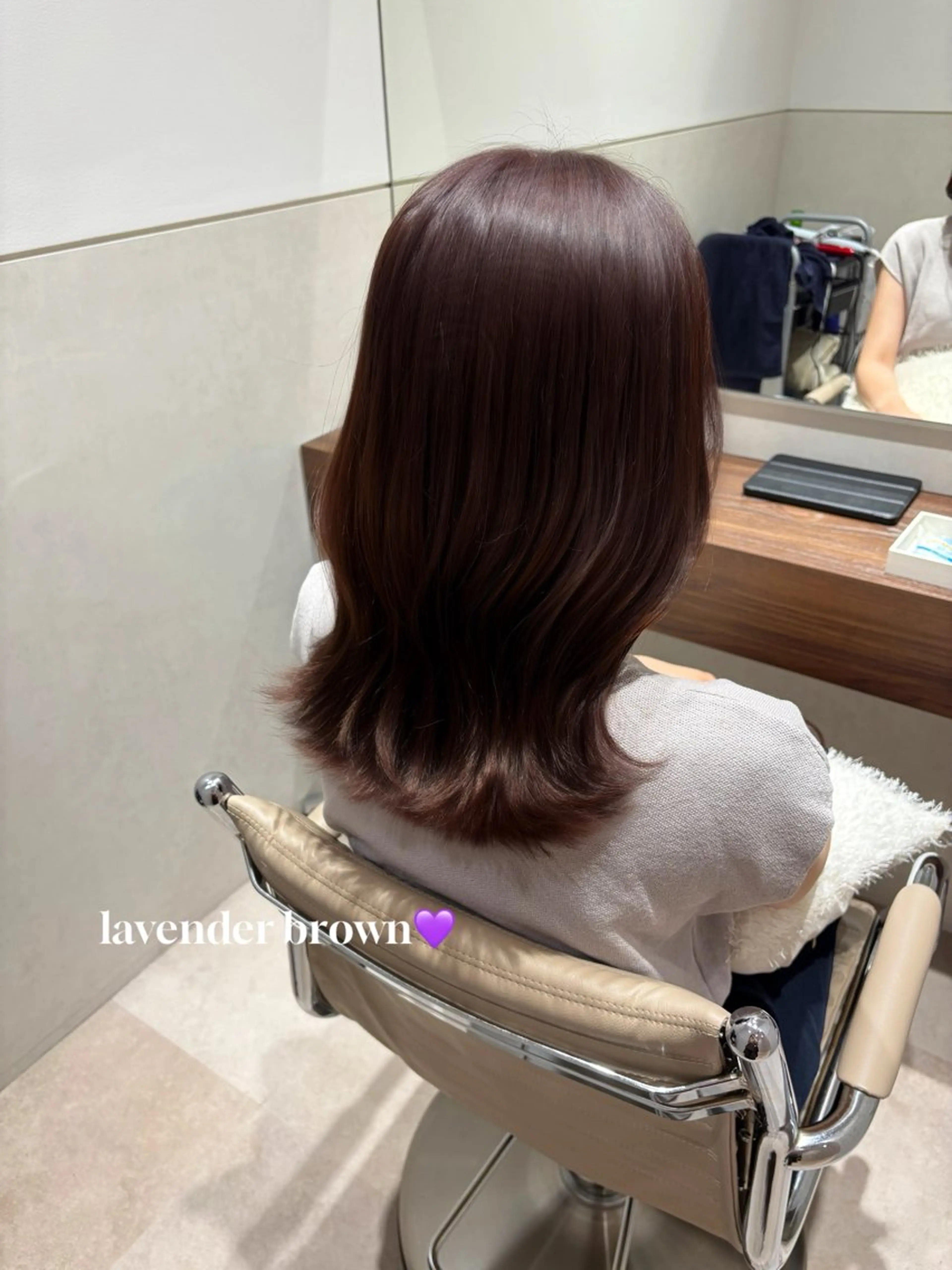 ミディアム カラー ヘアカラー トリートメント SALOWIN京都河原町suite店所属・うる艶カラー／ 髪質改善／arisaのヘアスタイル