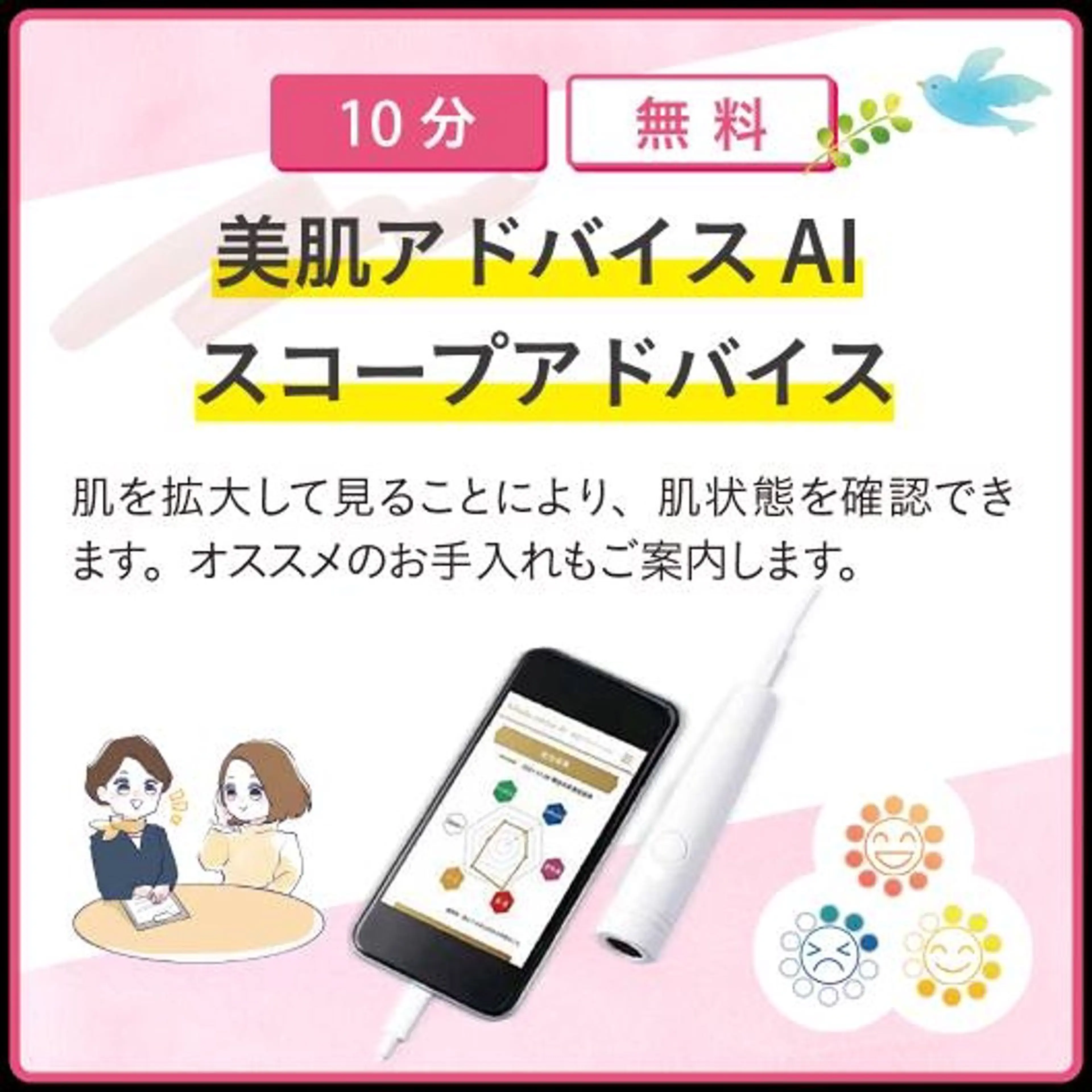 初回限定お試しアドバンスコース3300円にプラスAIお肌アドバイスの写真