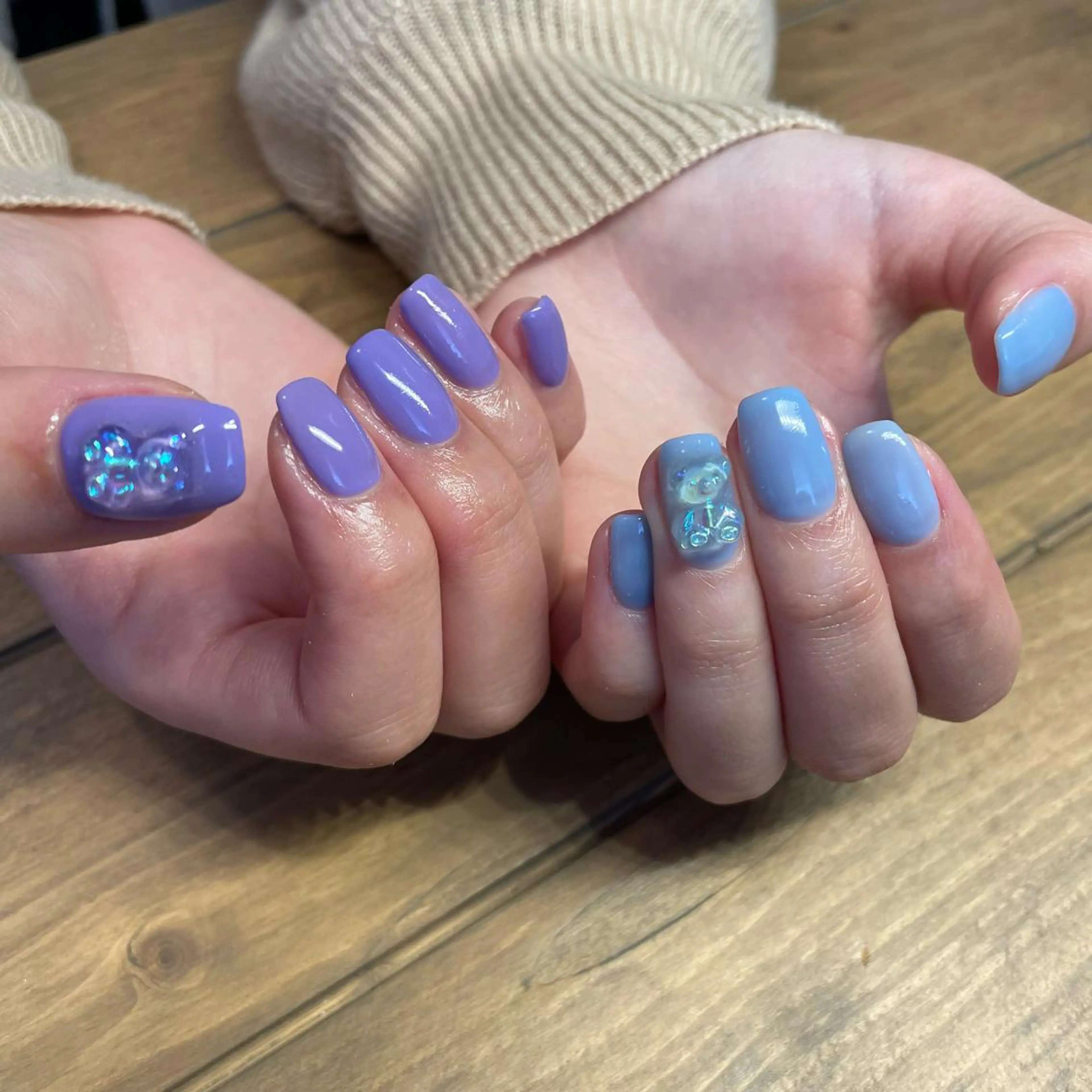 ショート ネイル ジェルネイル マグネットネイル ニュアンスネイル ワンカラーネイル パラジェル 10ten所属・10ten Mikiのネイルデザイン