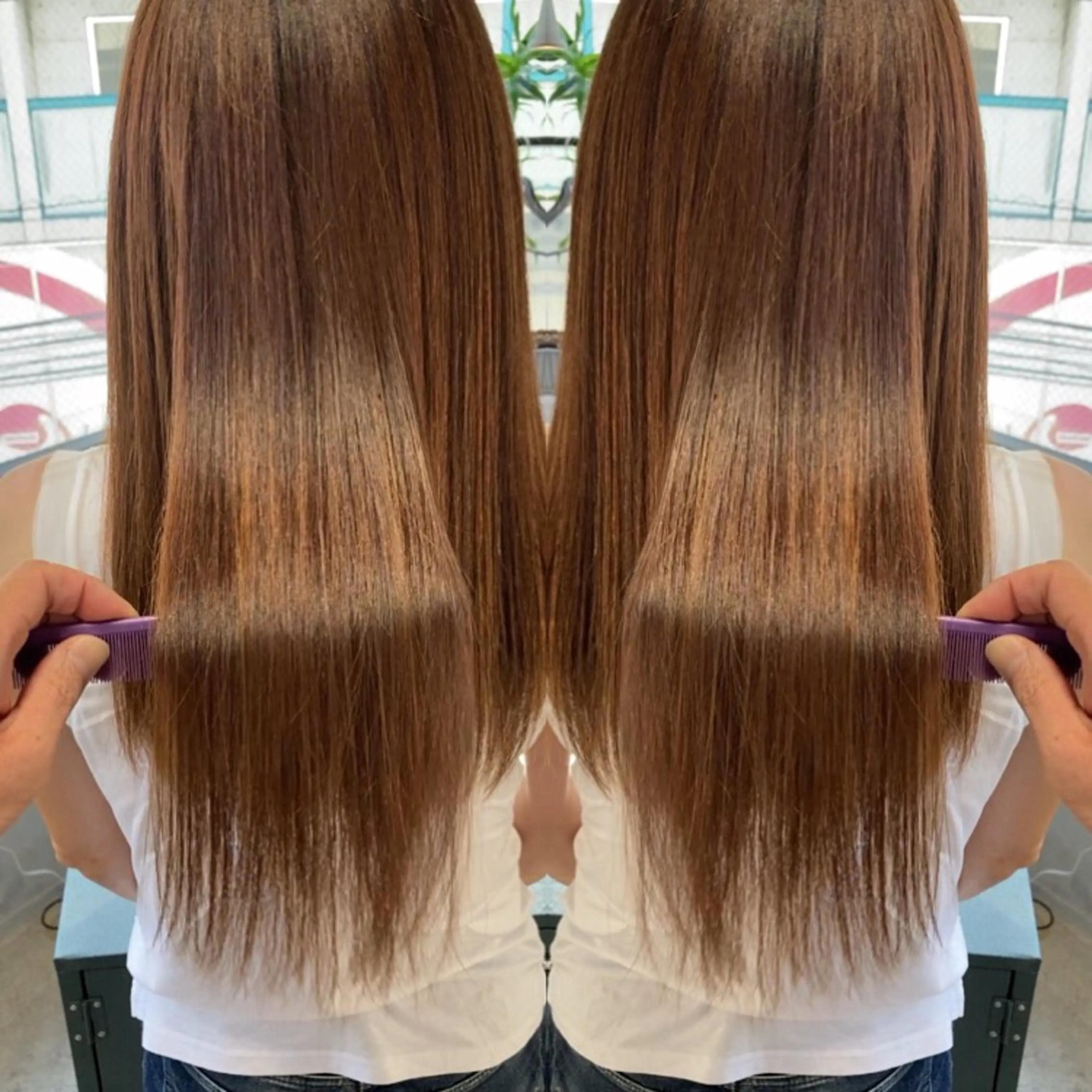 セミロング 伸ばしかけ 髪質改善 縮毛矯正 トリートメント lok[ロク] 高田馬場のヘアスタイル