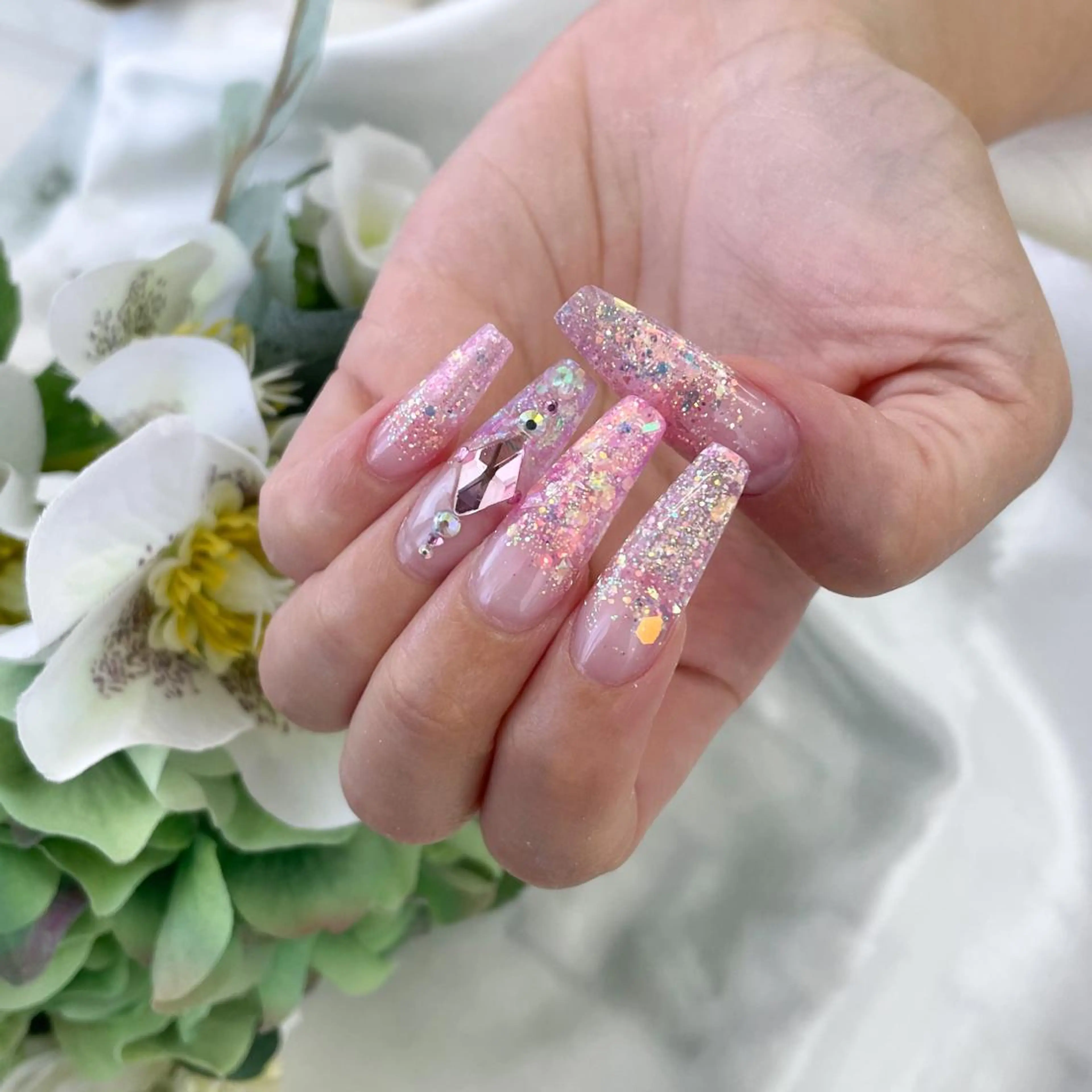 ロング カラー ネイル ロング ロングネイル ハンドネイル yuri kaのネイルデザイン