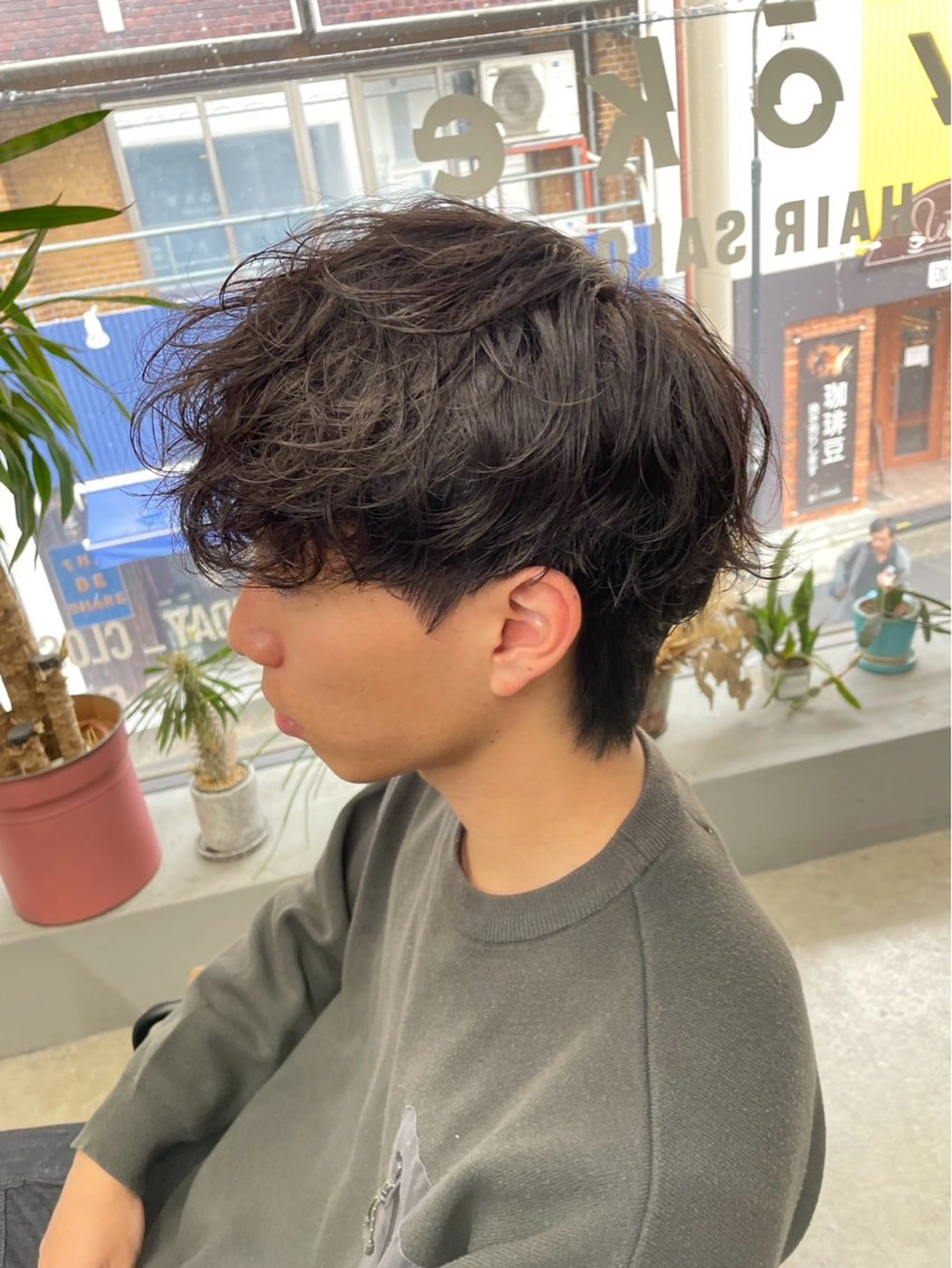 ショート パーマ メンズ カット パーマ メンズ専門サロン wokeのヘアスタイル