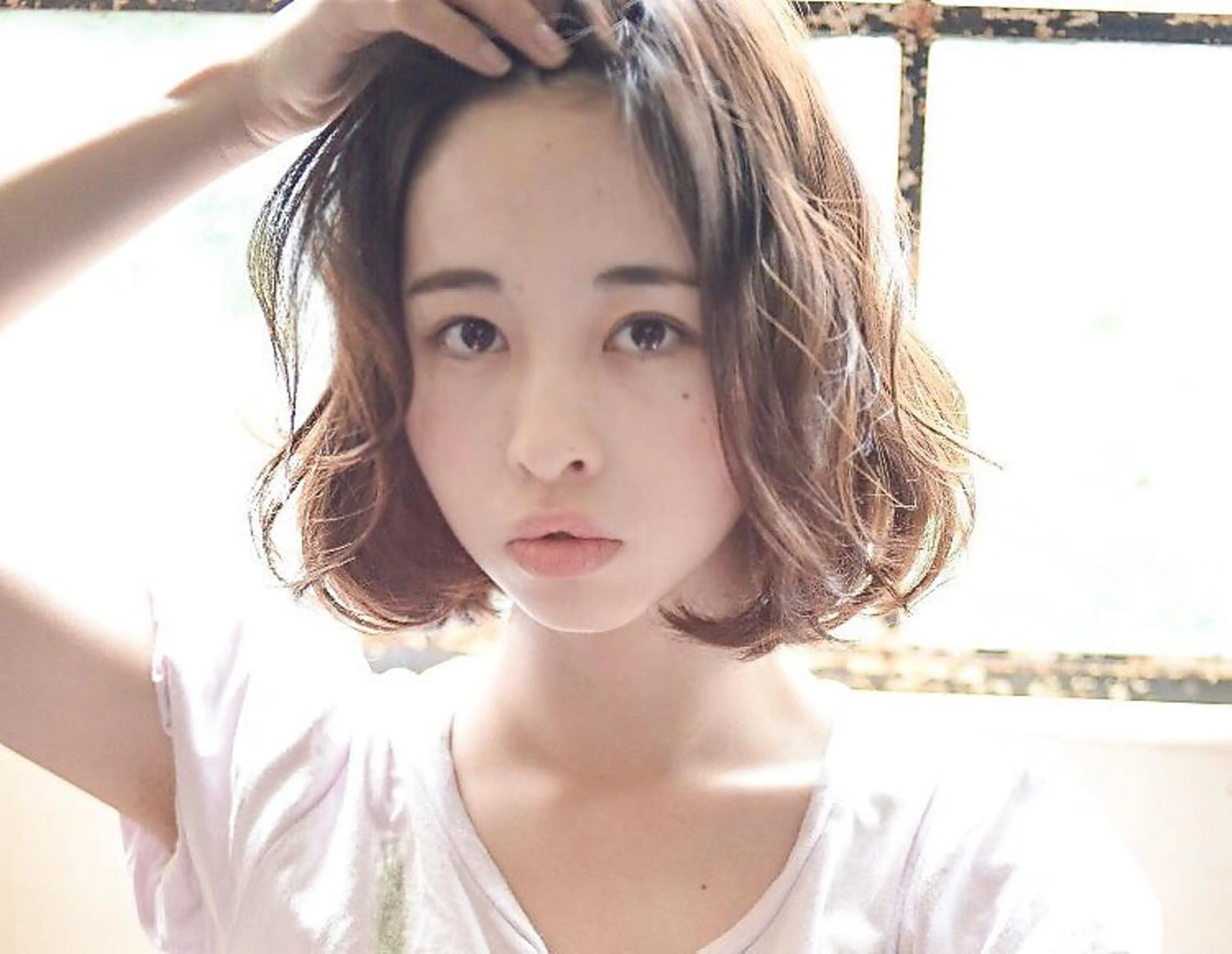 ショート カラー サイエンスアクア/艶 髪/レイヤー/清水のヘアスタイル