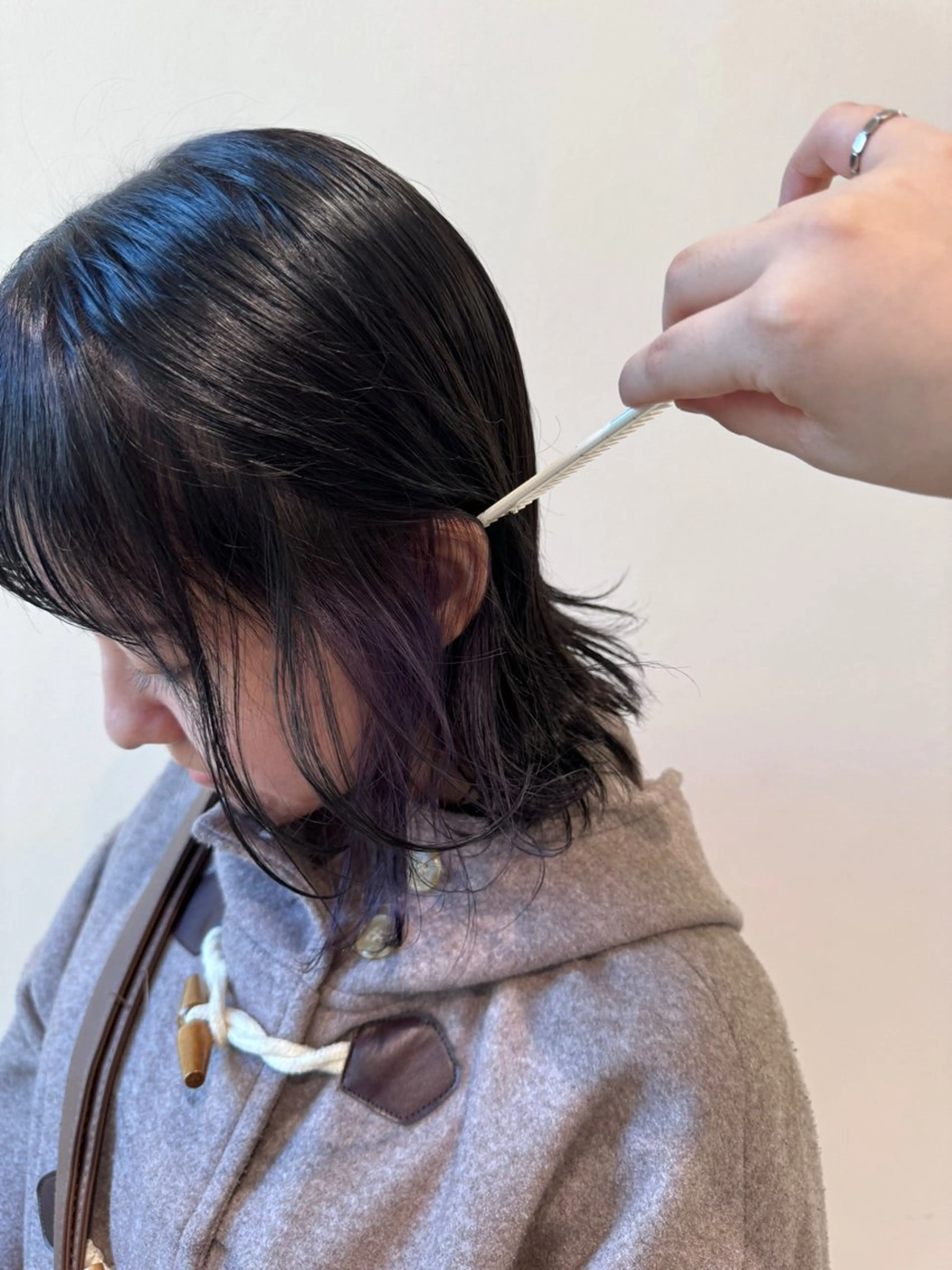 セミロング カラー カーリーパーマ/ 透明ｶﾗｰ/MIKUのヘアスタイル