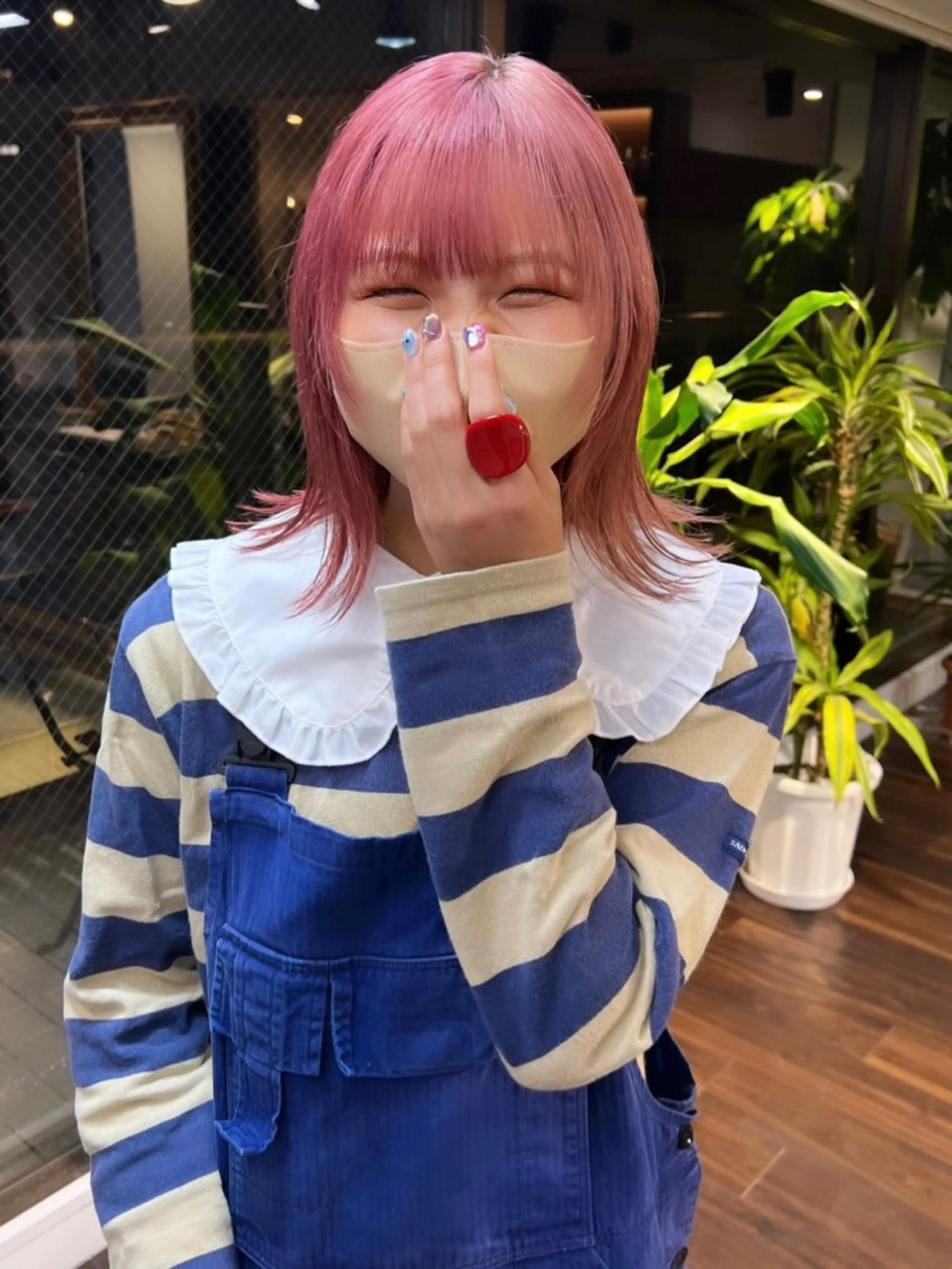 ミディアム カラー ブリーチ ケアブリーチ 透明感カラー デザインカラー ダブルカラー nendo_hair所属・ハイトーン/ボブ 🎀sonokaのヘアスタイル