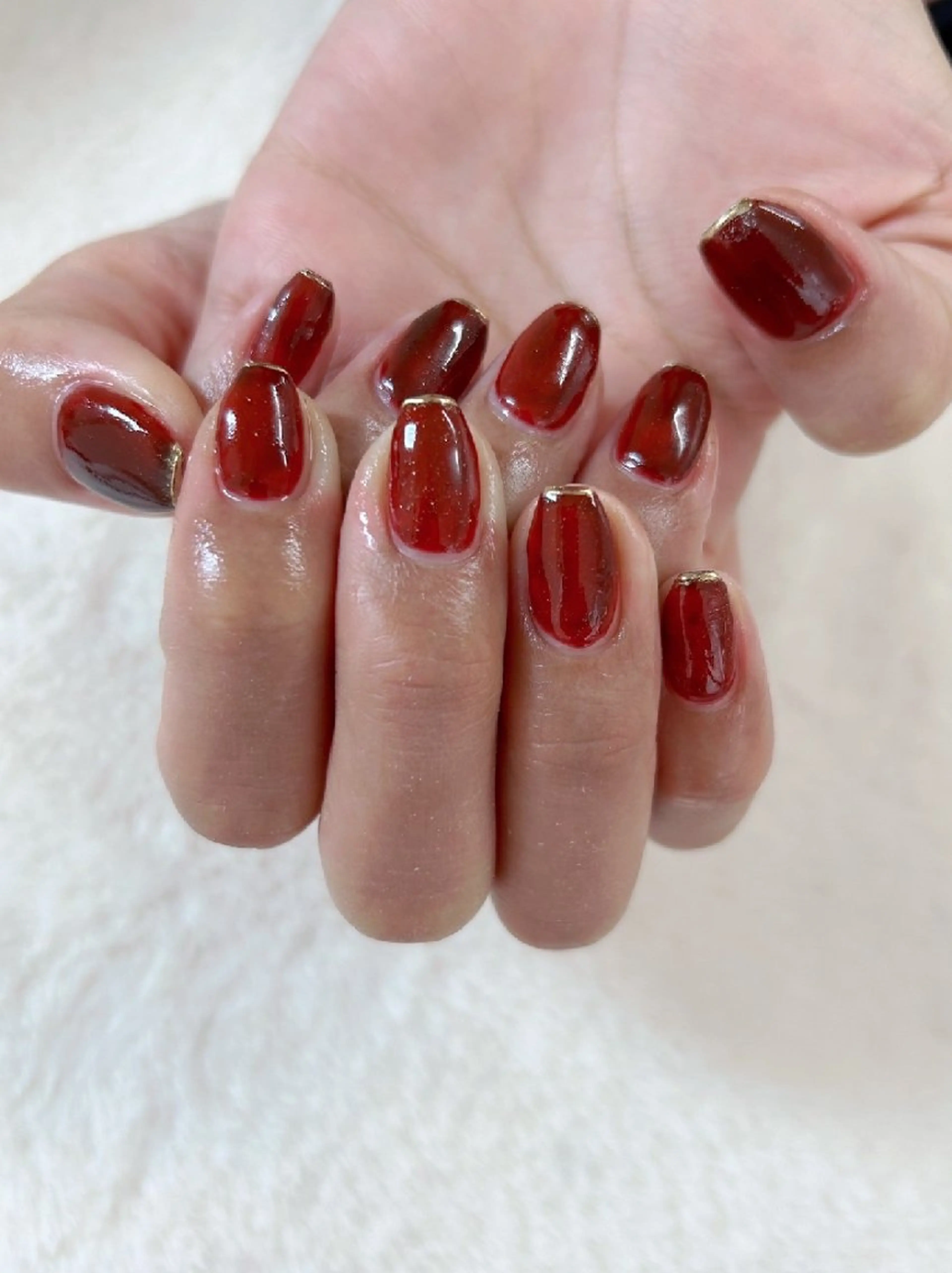 ネイル フレンチネイル ミラーネイル ハンドネイル ハンドケア 心斎橋Salon Epokkuのネイルデザイン