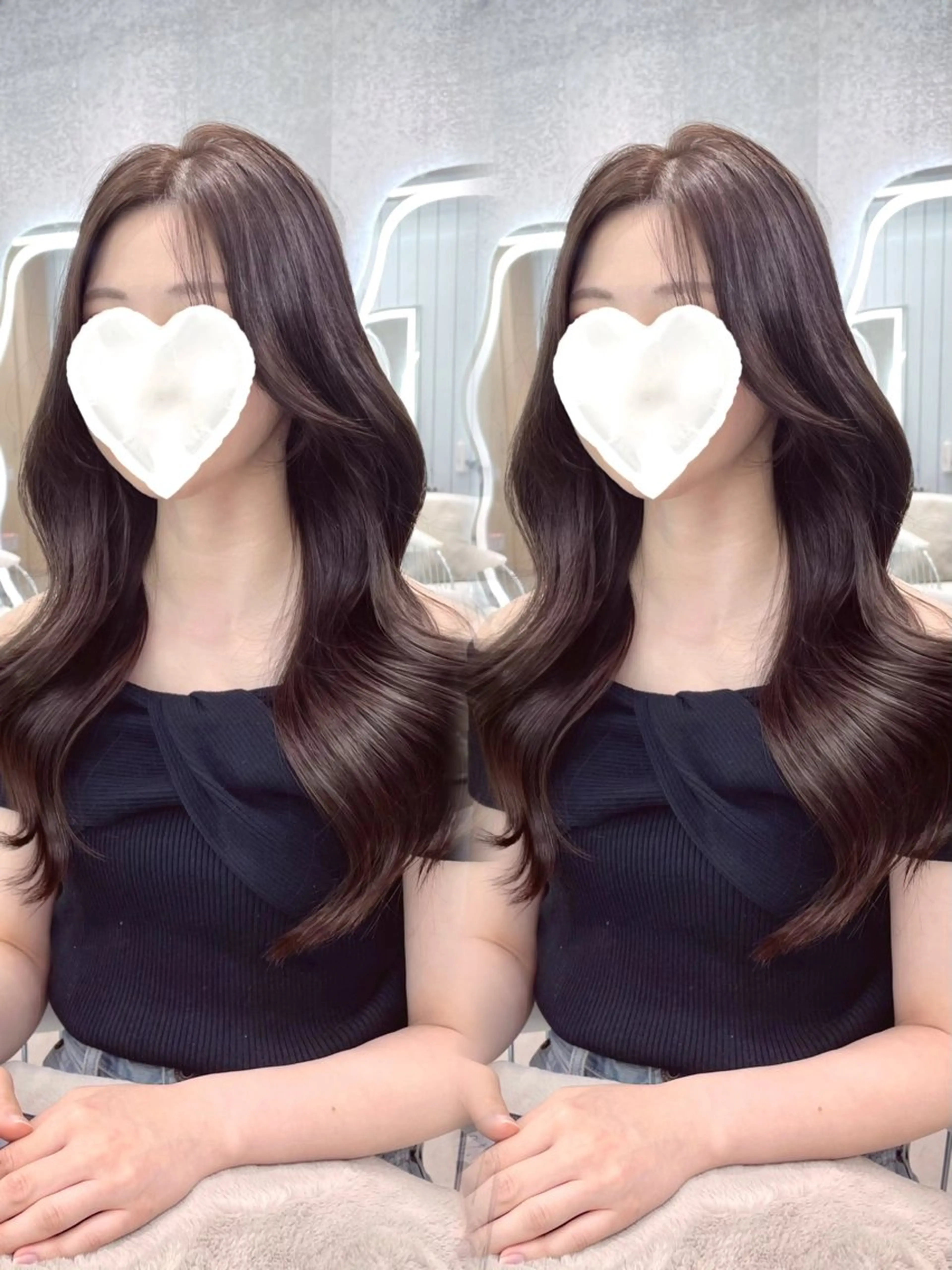 艶髪韓国ヘアカラー➕ナノトリートメントの写真