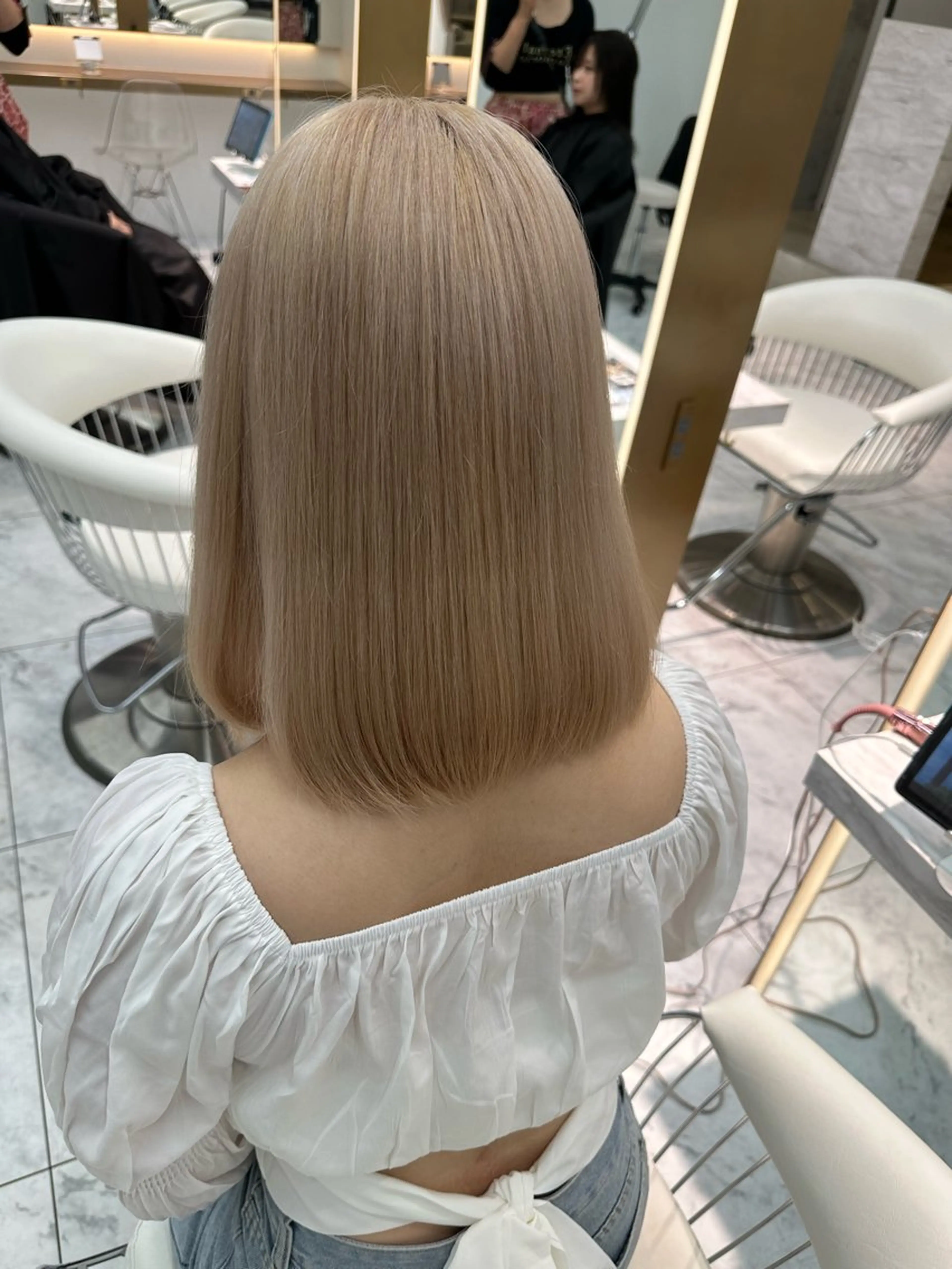 セミロング カラー 透明感カラー 🍒楓🍒北九州1 艶カラー作る人🎨のヘアスタイル