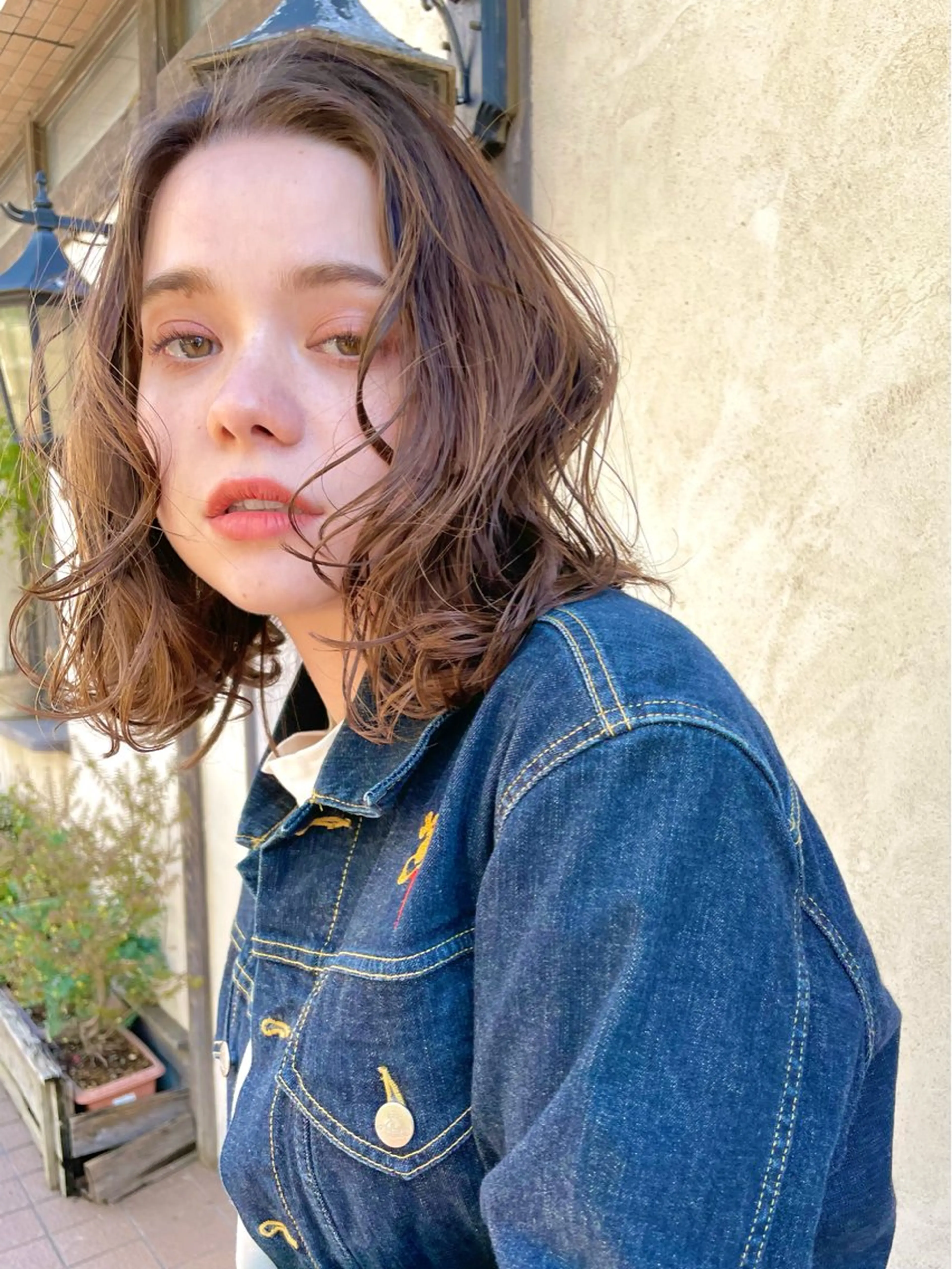 ミディアム カラー パーマ カット ヘアカラー トリートメント 銀座No.1髪質改善 縮毛矯正/本木のヘアスタイル