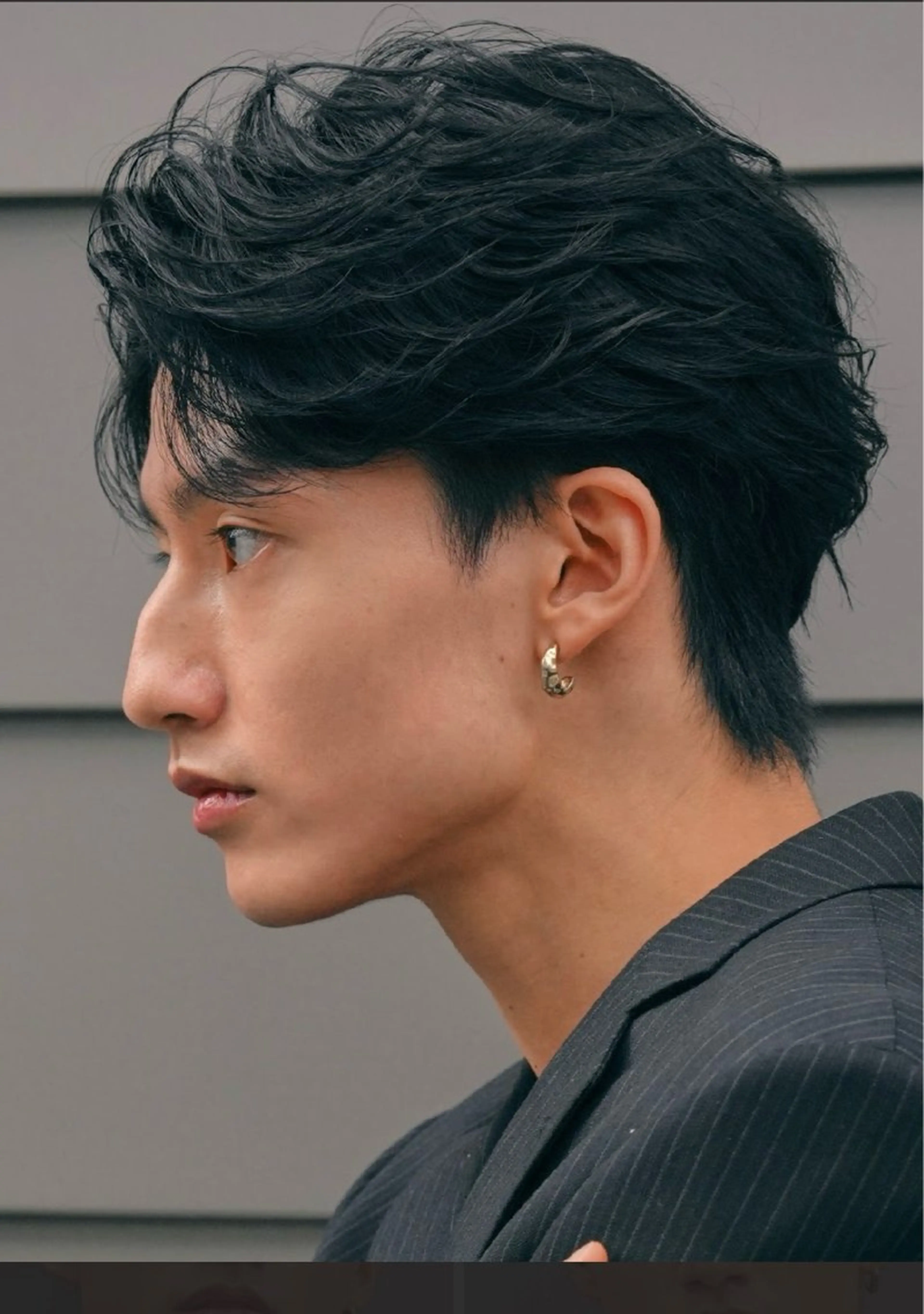 パーマ メンズ フェザーパーマ メンズパーマ カット パーマ 松田 優斗のヘアスタイル