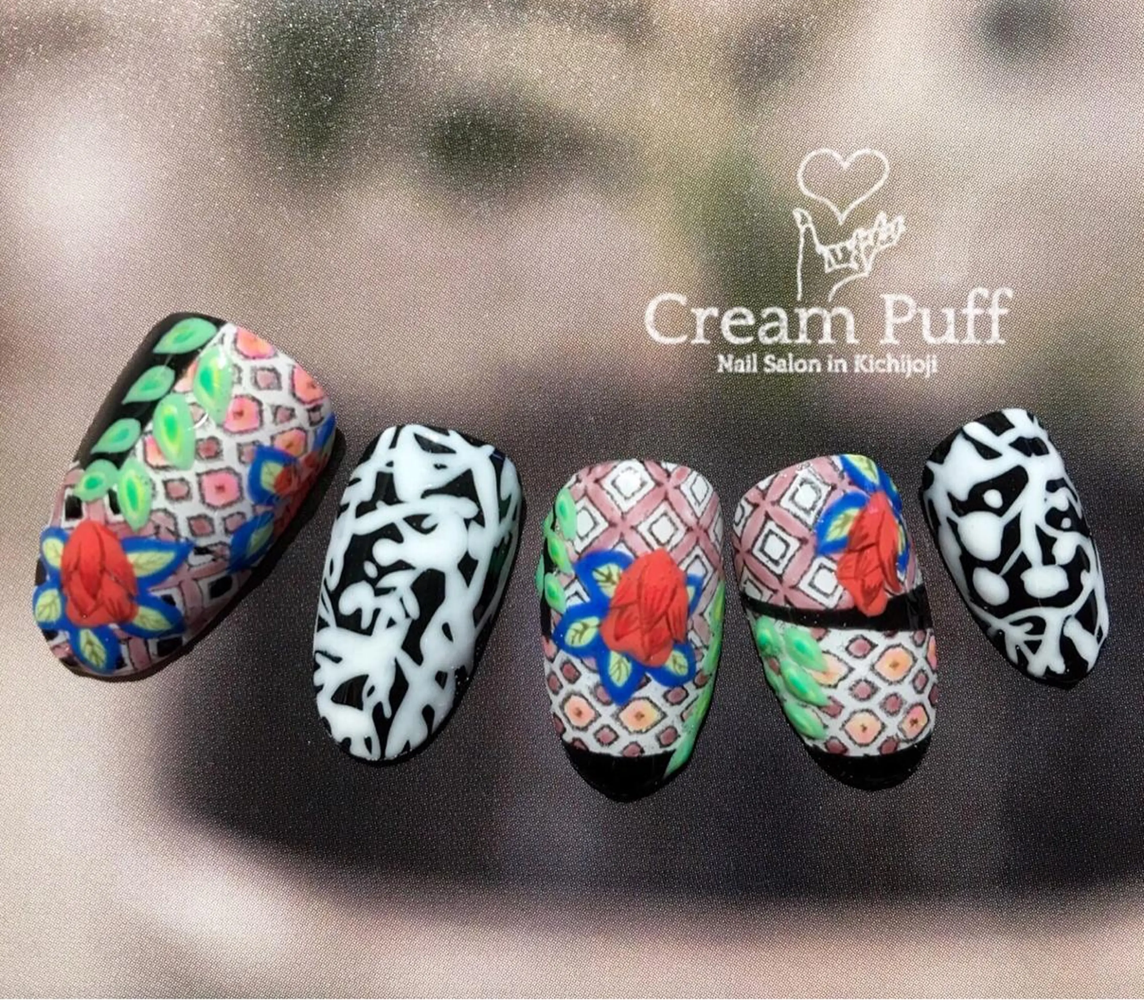 ネイル アートネイル フラワーネイル HAMANO MIKAのネイルデザイン